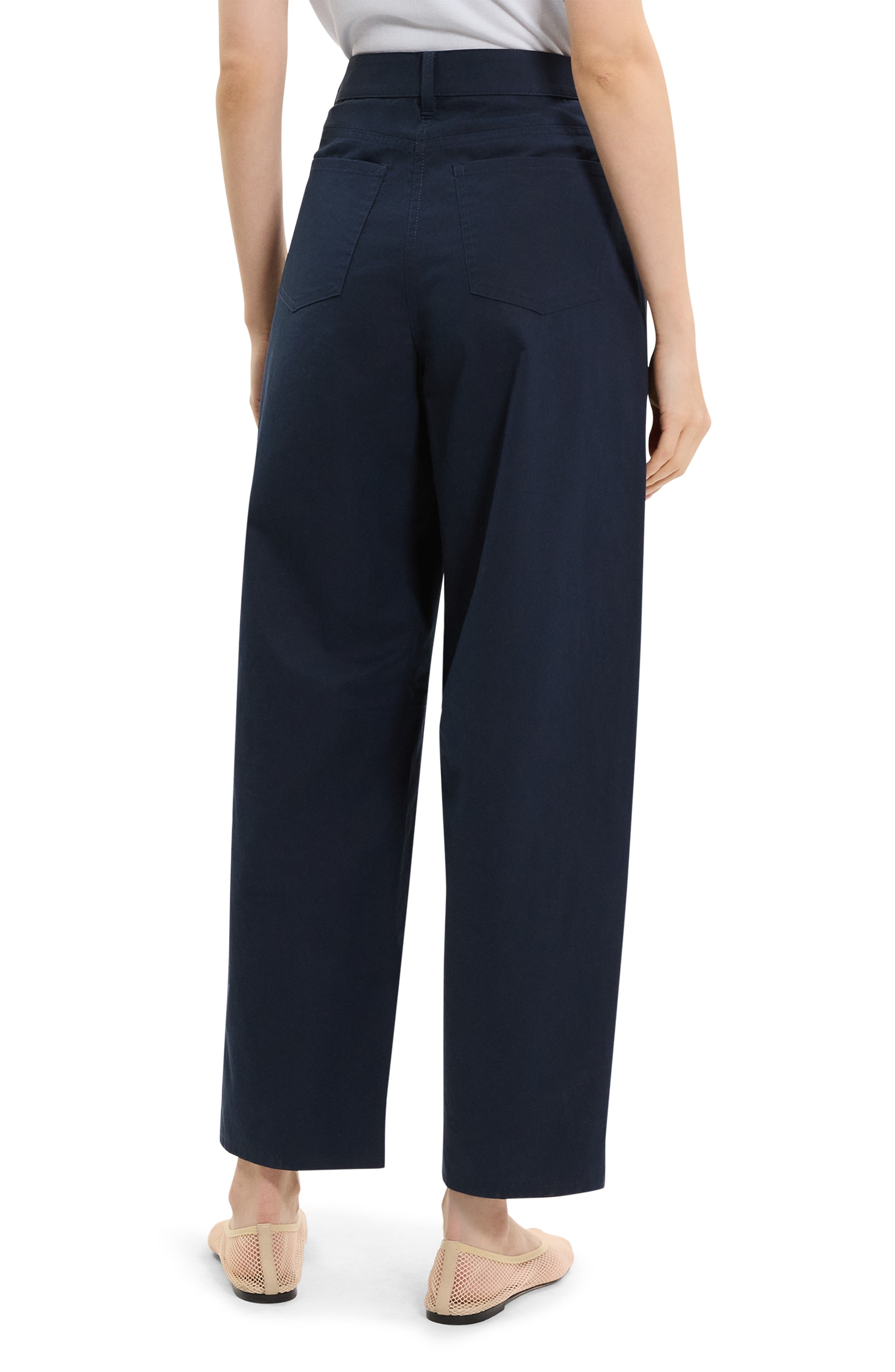 Theory Curve Leg Cotton Chino Pants in Nocturne Navy at Nordstrom - 2
