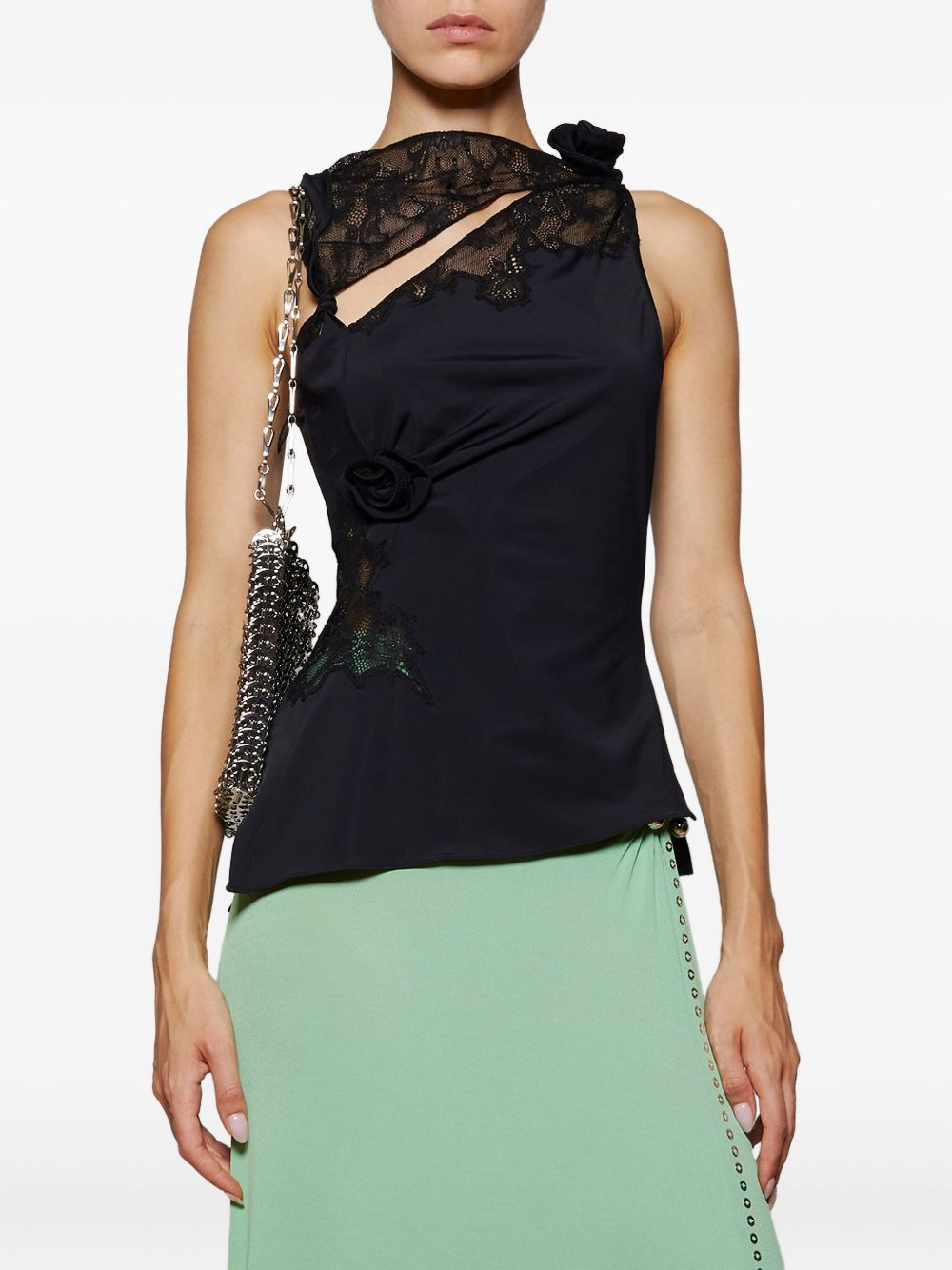 flower-detail tank top - 3