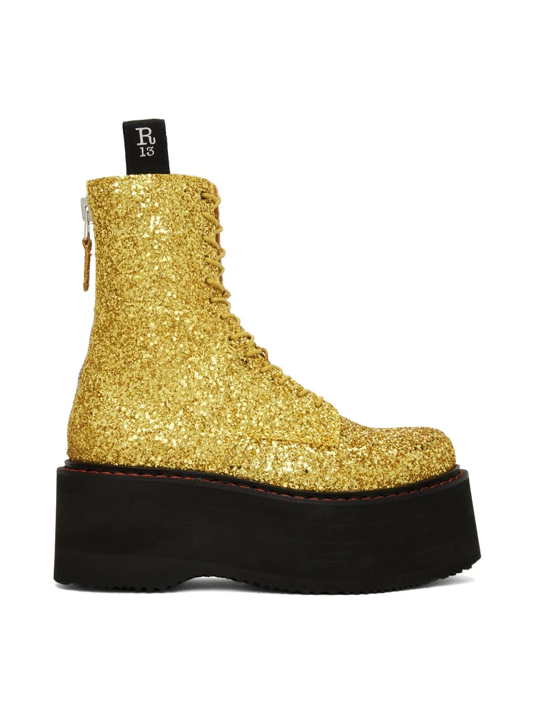 Gold Double Stack Boots - 1