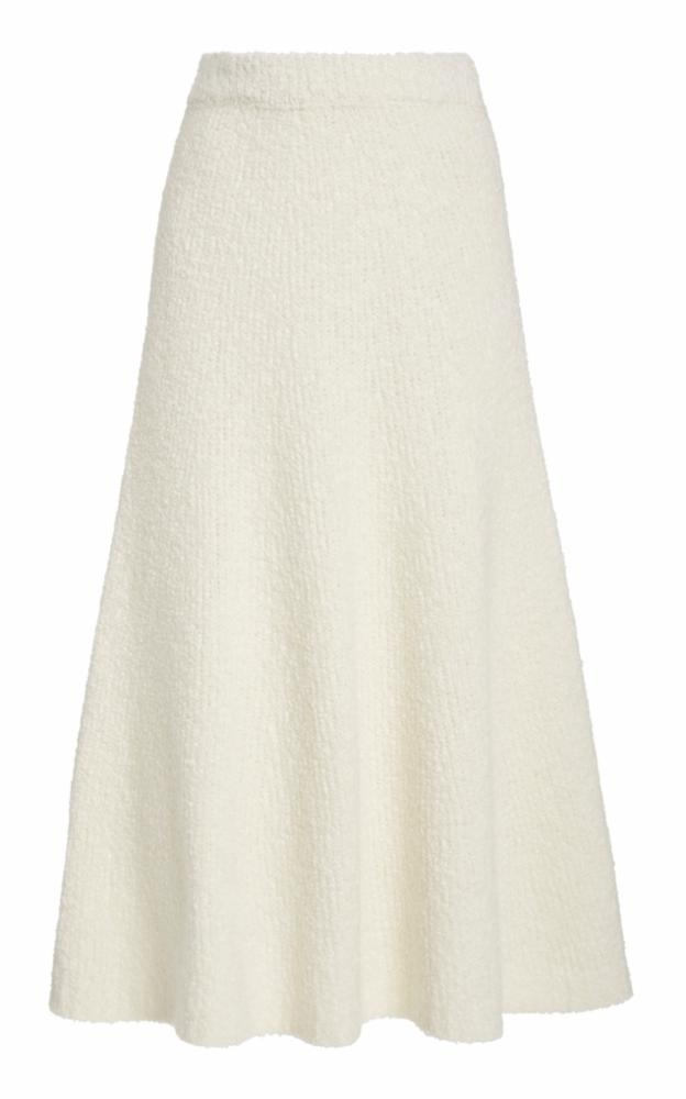 Pablo Skirt in Ivory Cashmere Boucle - 1