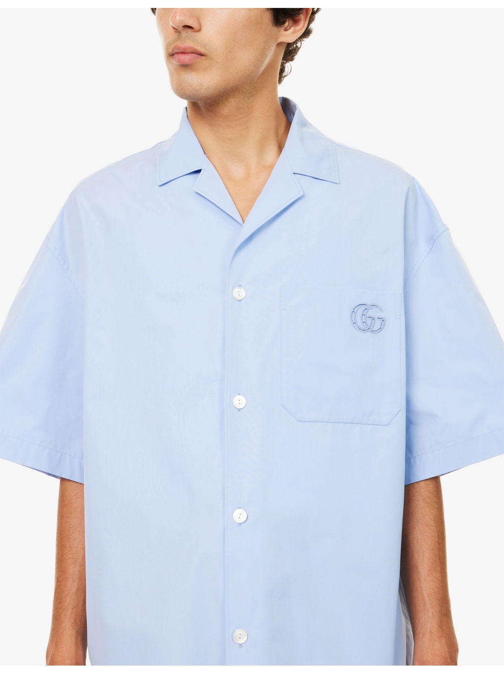 Logo-Embroidered Short-Sleeve Cotton Shirt - 4