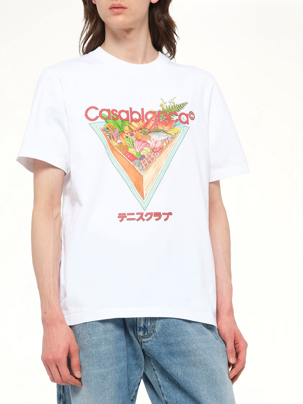 Tennis Club Icon Printed T-Shirt in White - 6