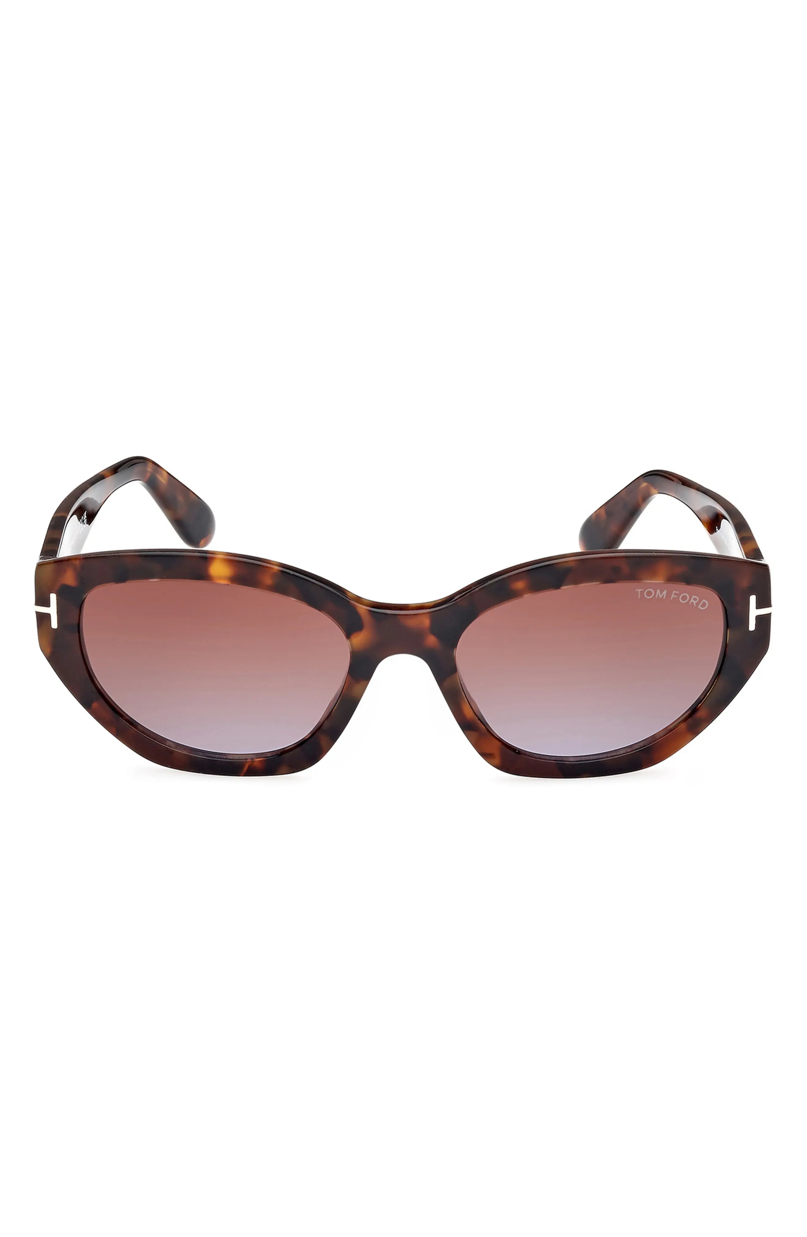 Penny 55mm Geometric Sunglasses in Shiny Vintage Havana /Brown - 1