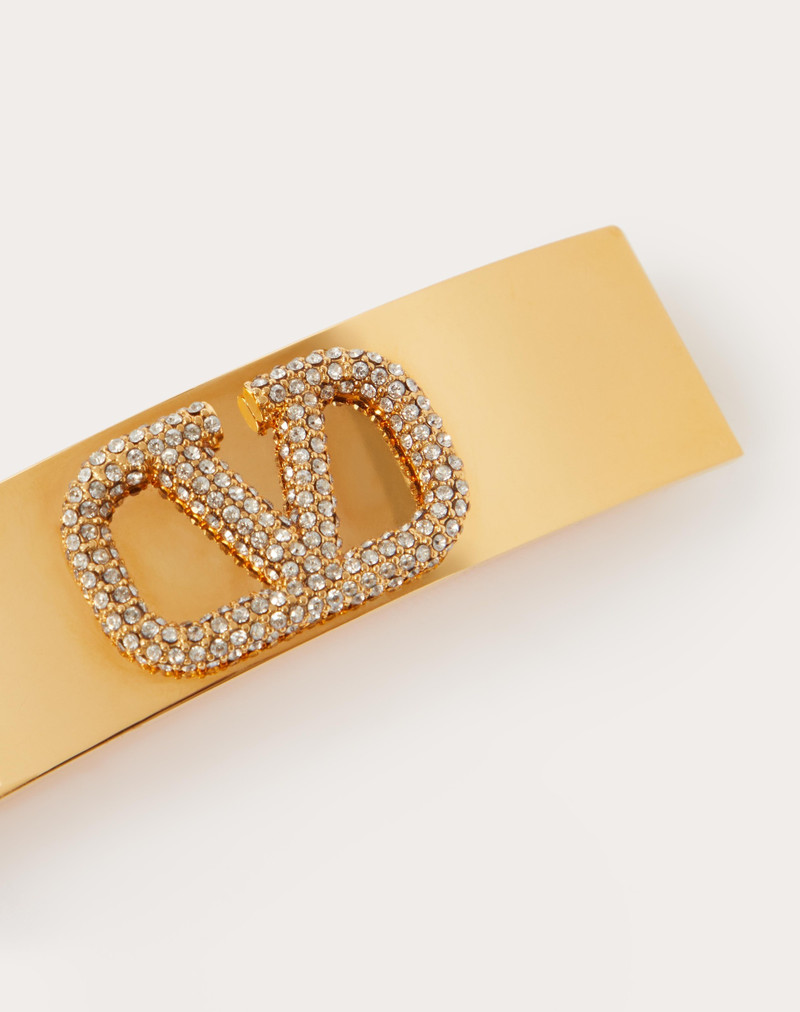 Valentino VLOGO SIGNATURE HAIR CLIP MADE IN METAL AND SWAROVSKI® CRYSTALS outlook