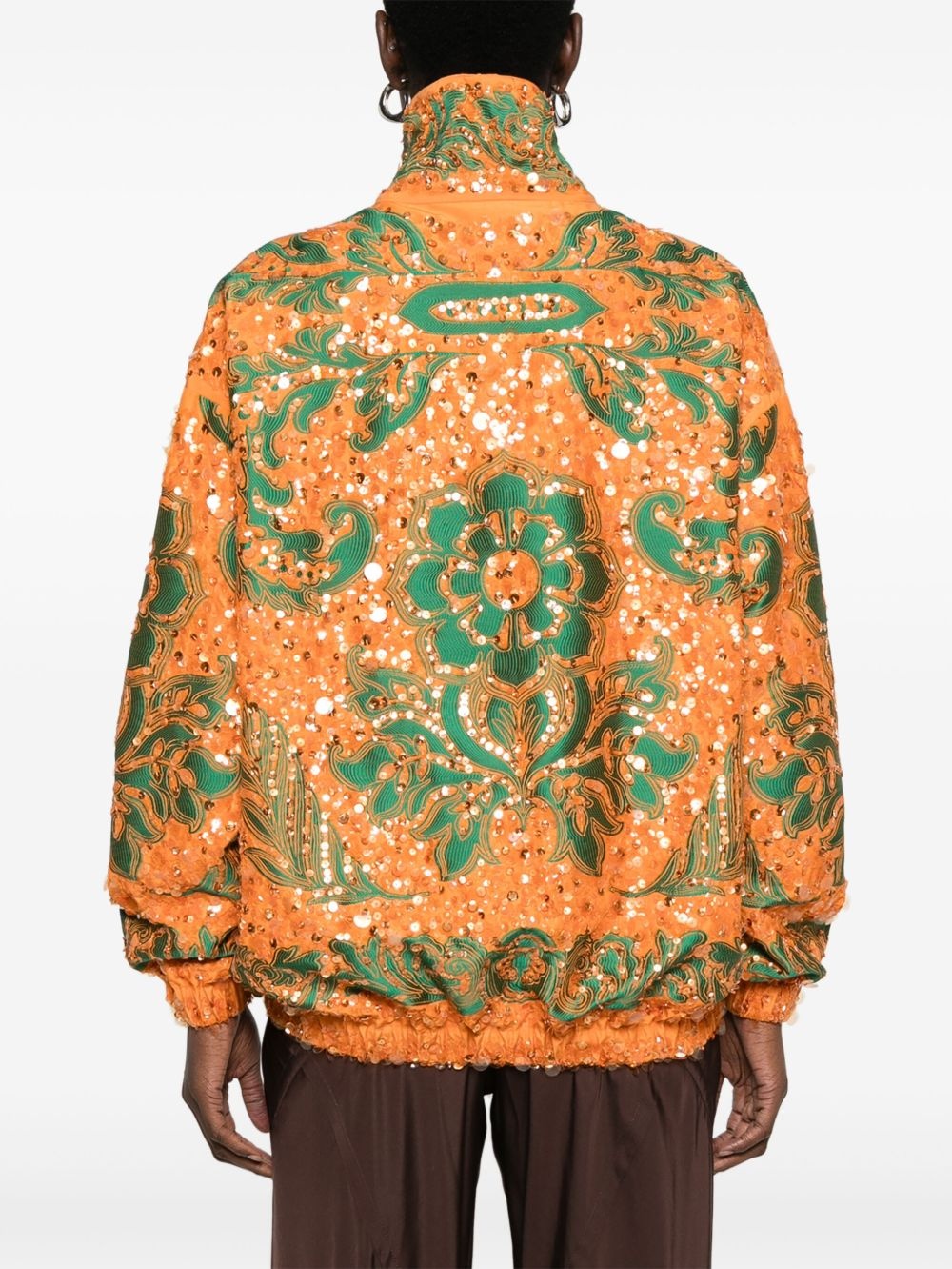 sequin-embellished bomber jacket - 4