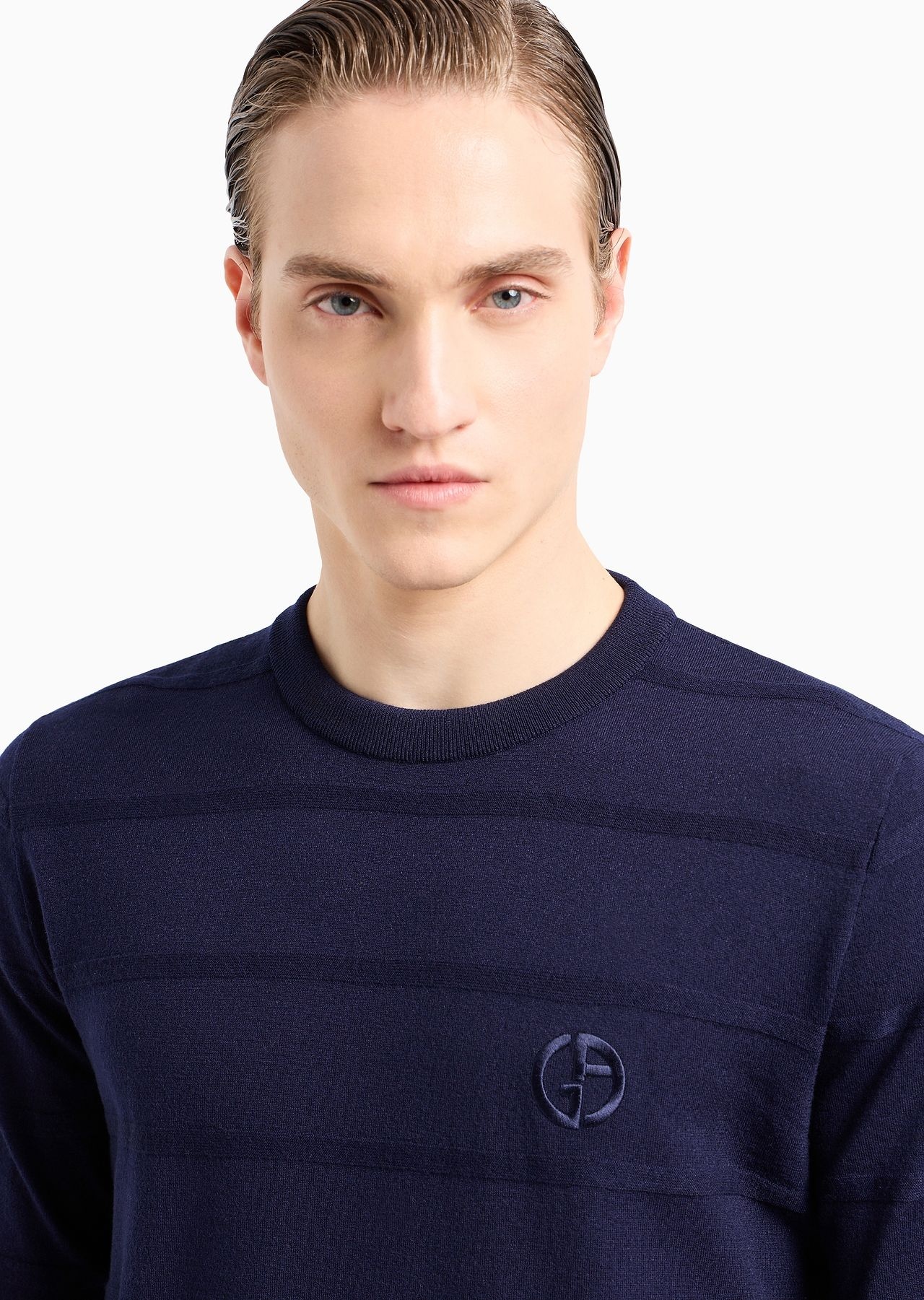 ASV links-stitch crew-neck jumper in virgin wool blend - 5