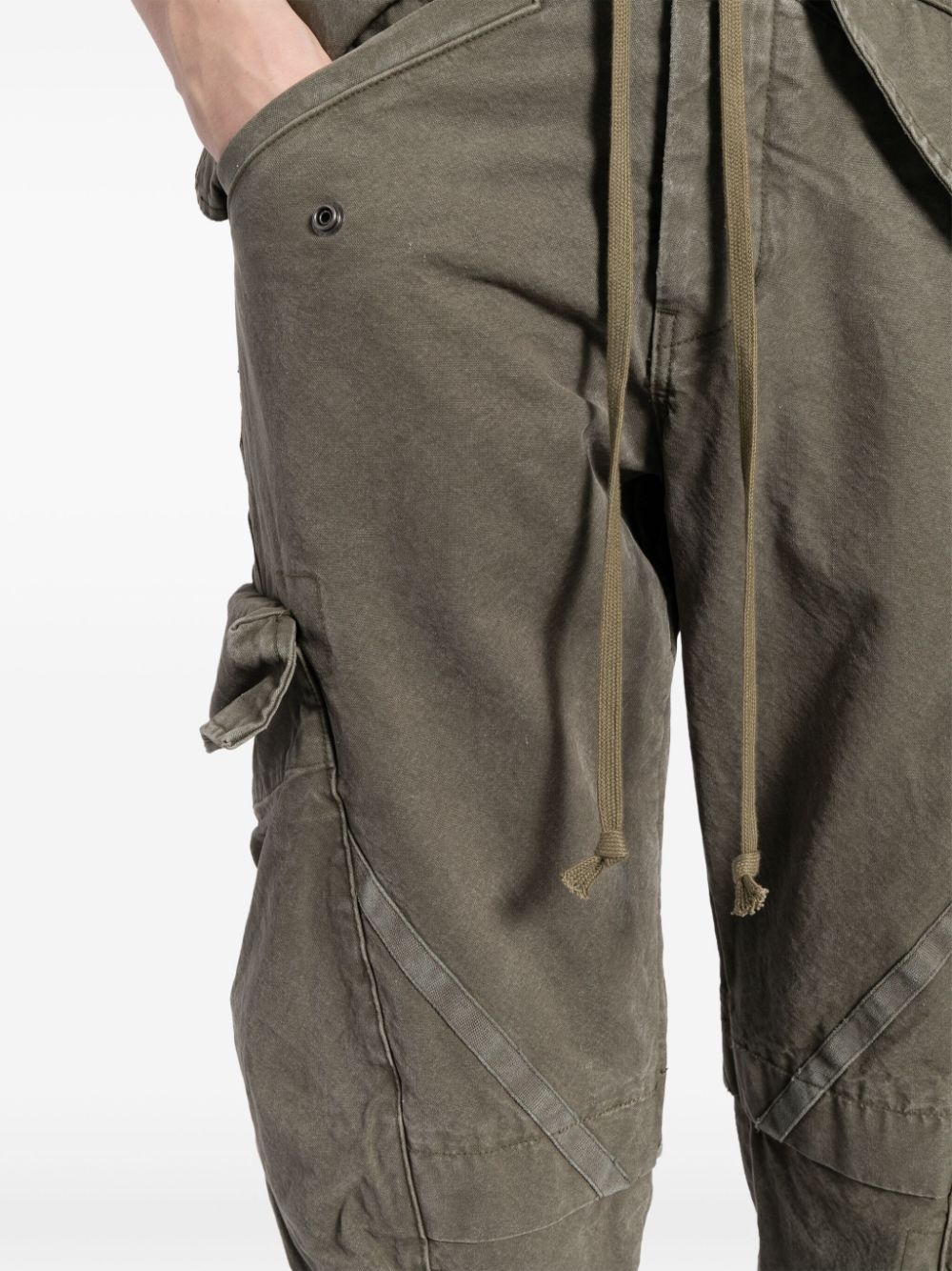 tapered cotton cargo trousers - 5