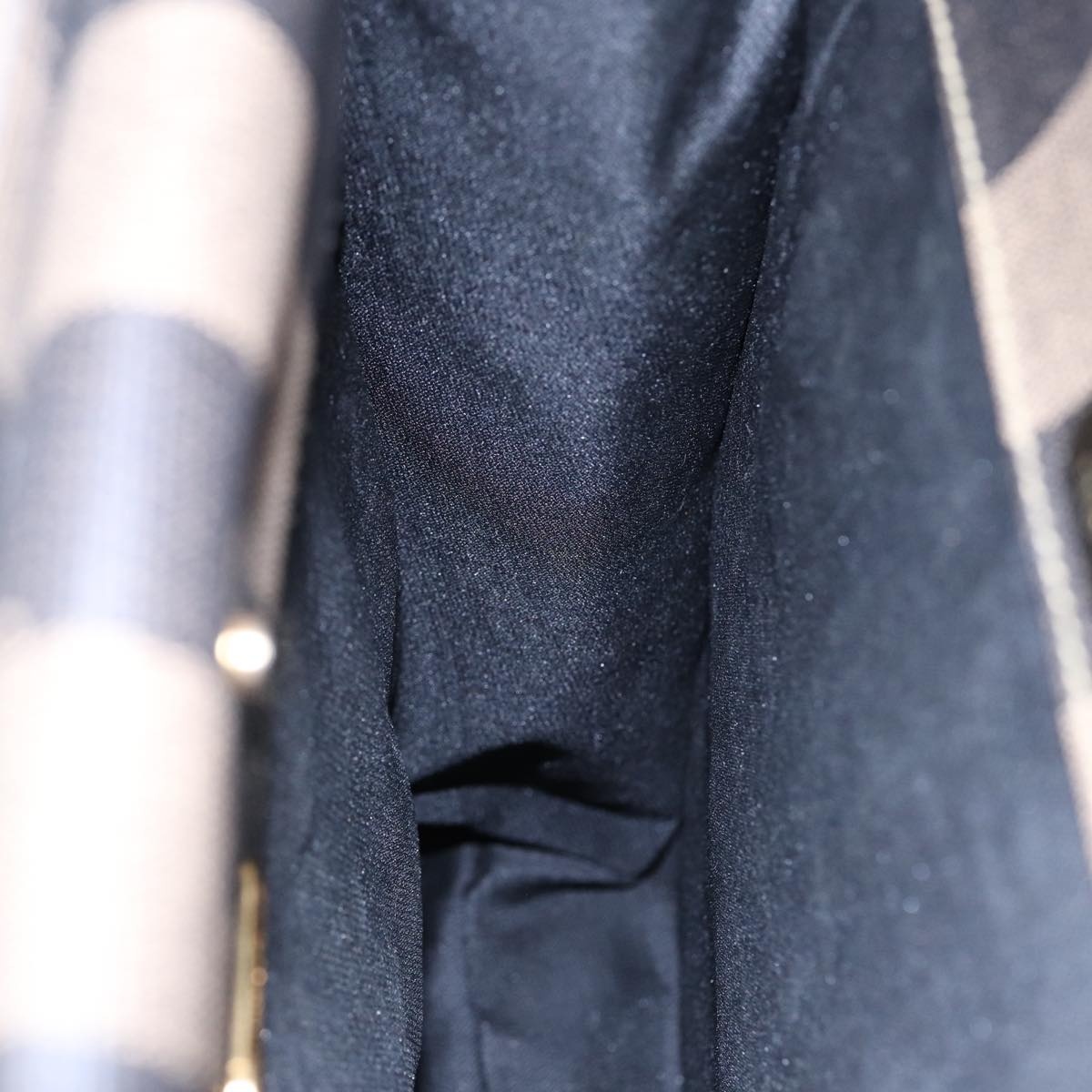 FENDI Pecan Canvas Tote Bag Brown Black Gold - 16