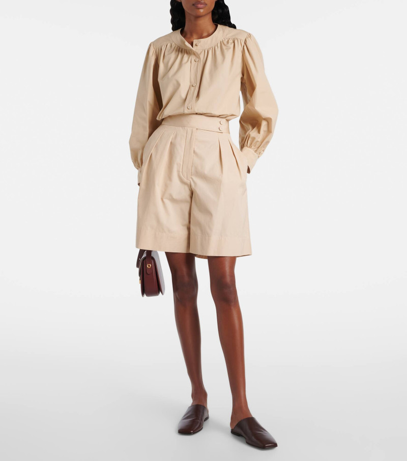 Loro Piana Dorin cotton satin Bermuda shorts outlook