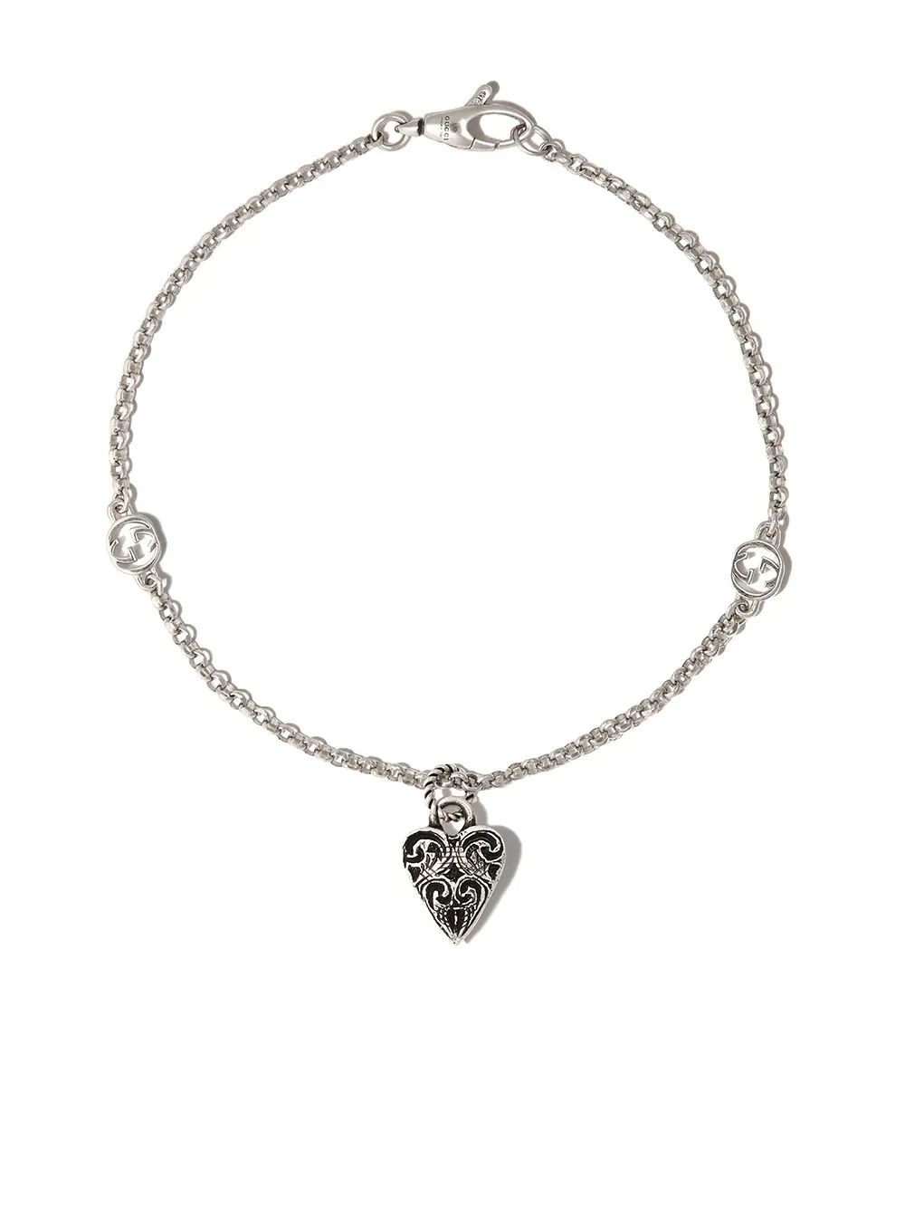 love-heart charm bracelet - 1