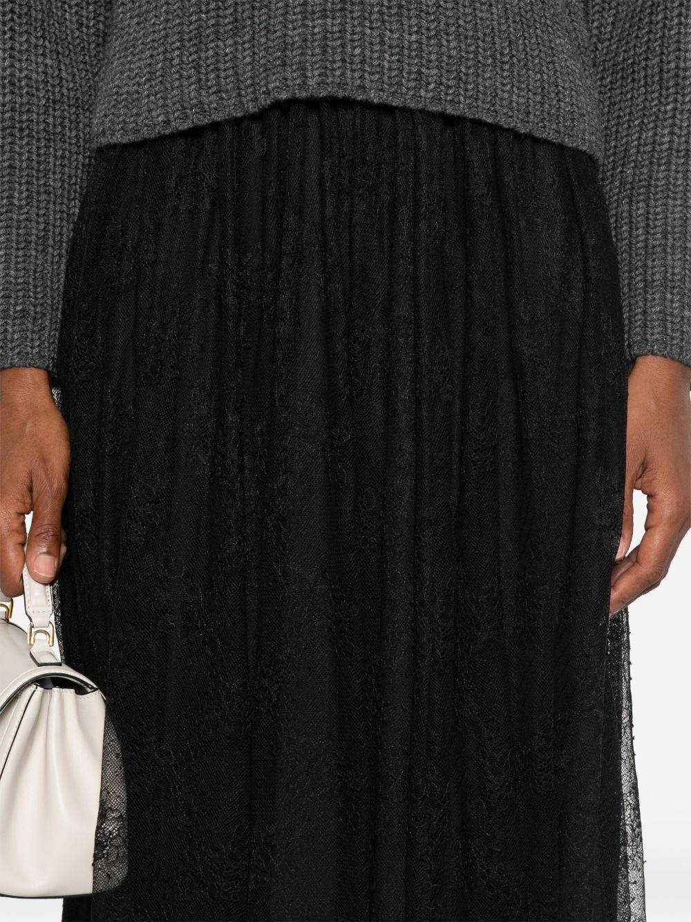 floral-lace midi skirt - 5