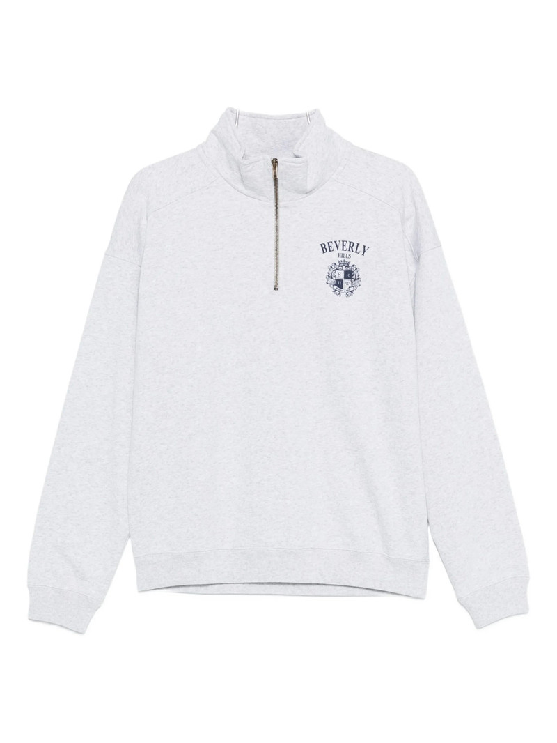 Sporty & Rich Quarter-zip Pinted Sweatshirt 1