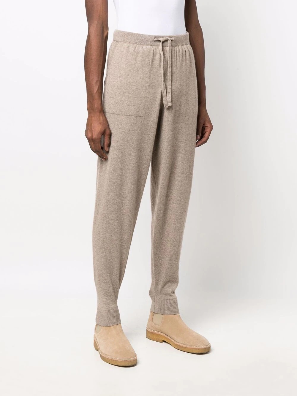 drawstring cashmere track pants - 3