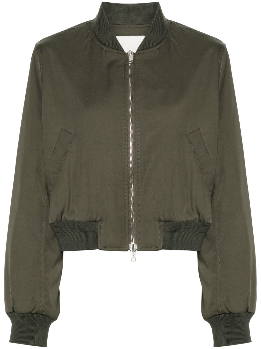 logo-patch bomber jacket - 1