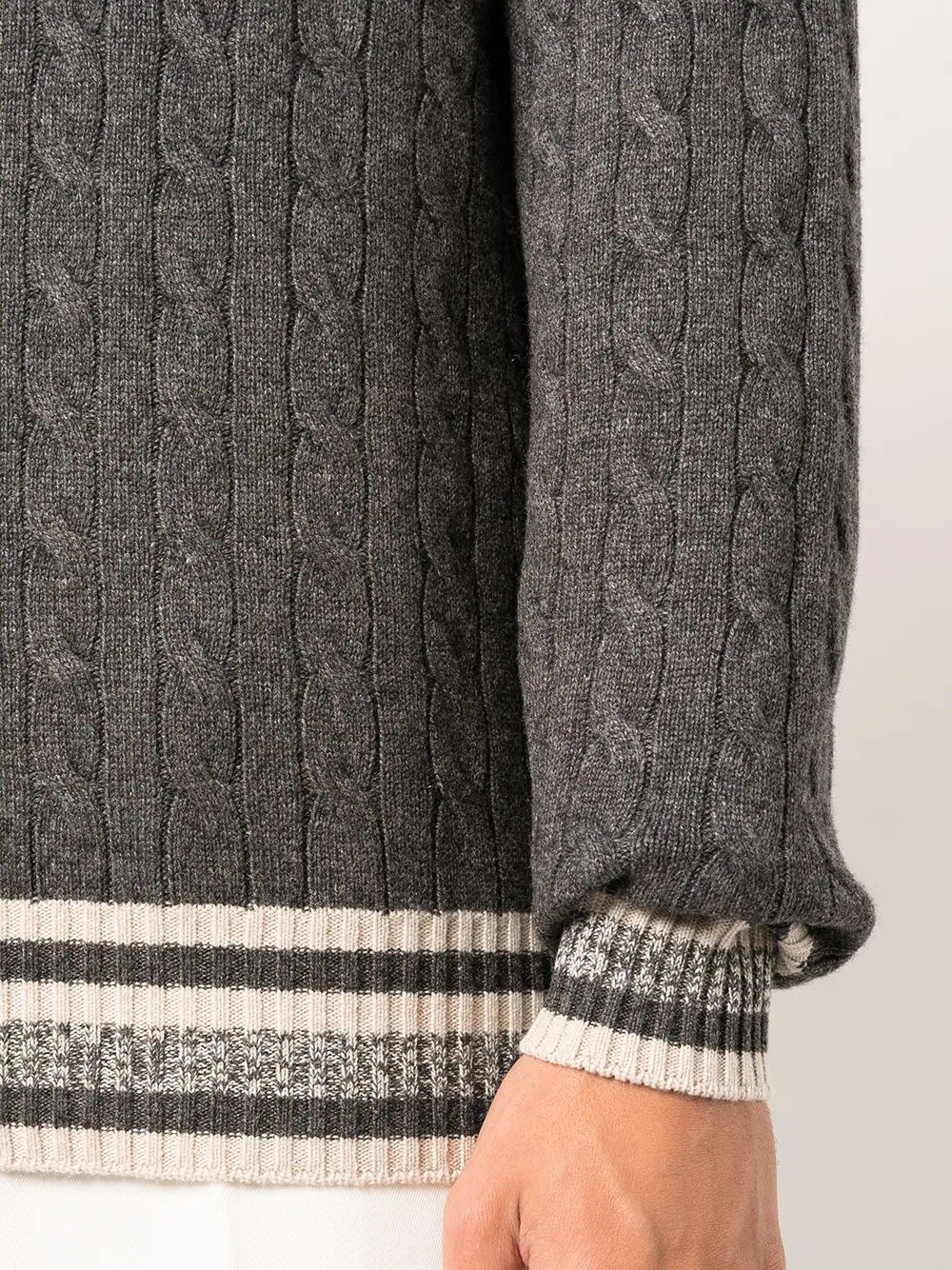 cable-knit cashmere jumper - 5