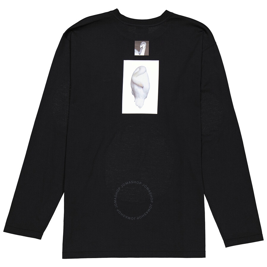 Burberry Ladies Black Cutout Swan Print Oversized Top - 5