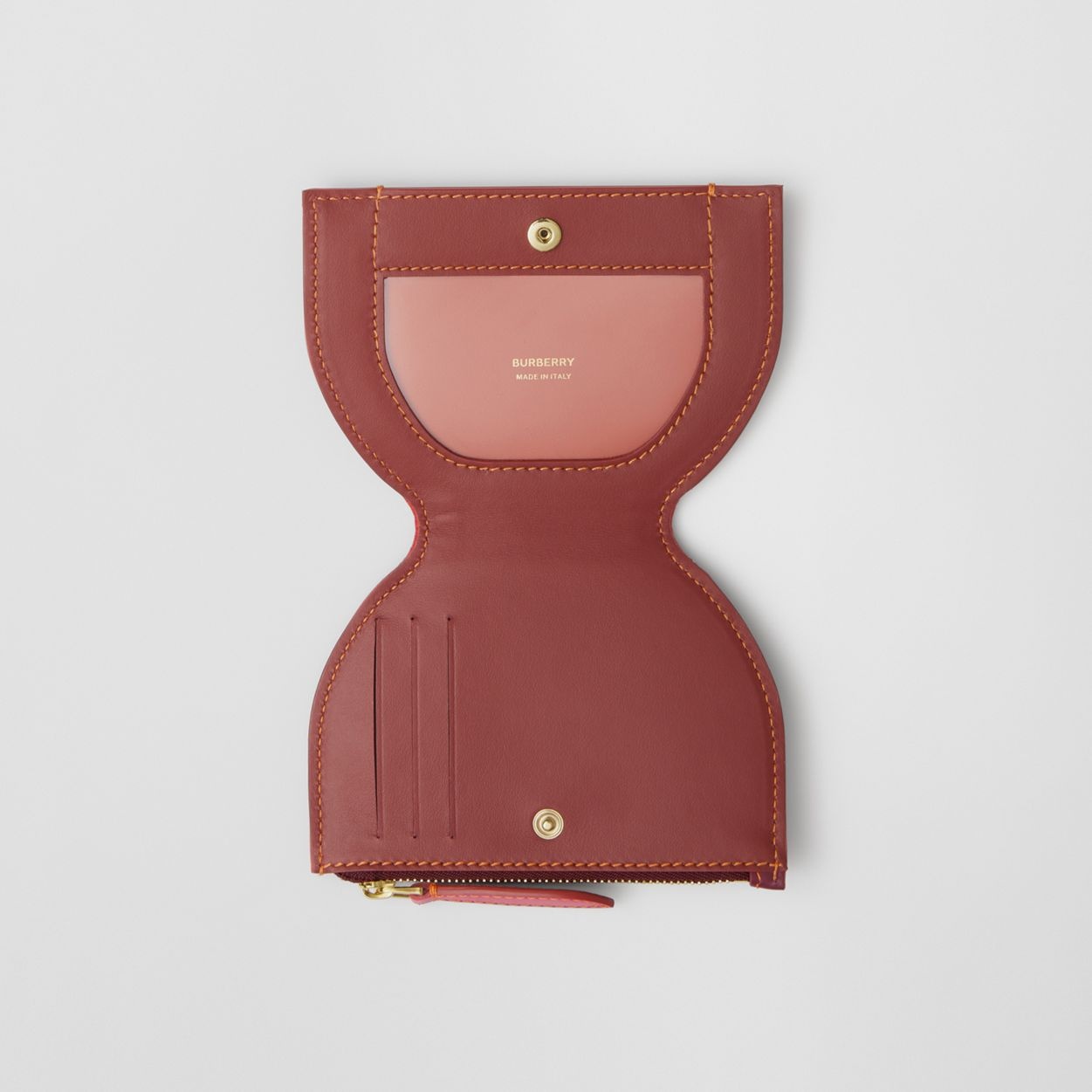 Topstitched Leather Olympia Card Case - 3