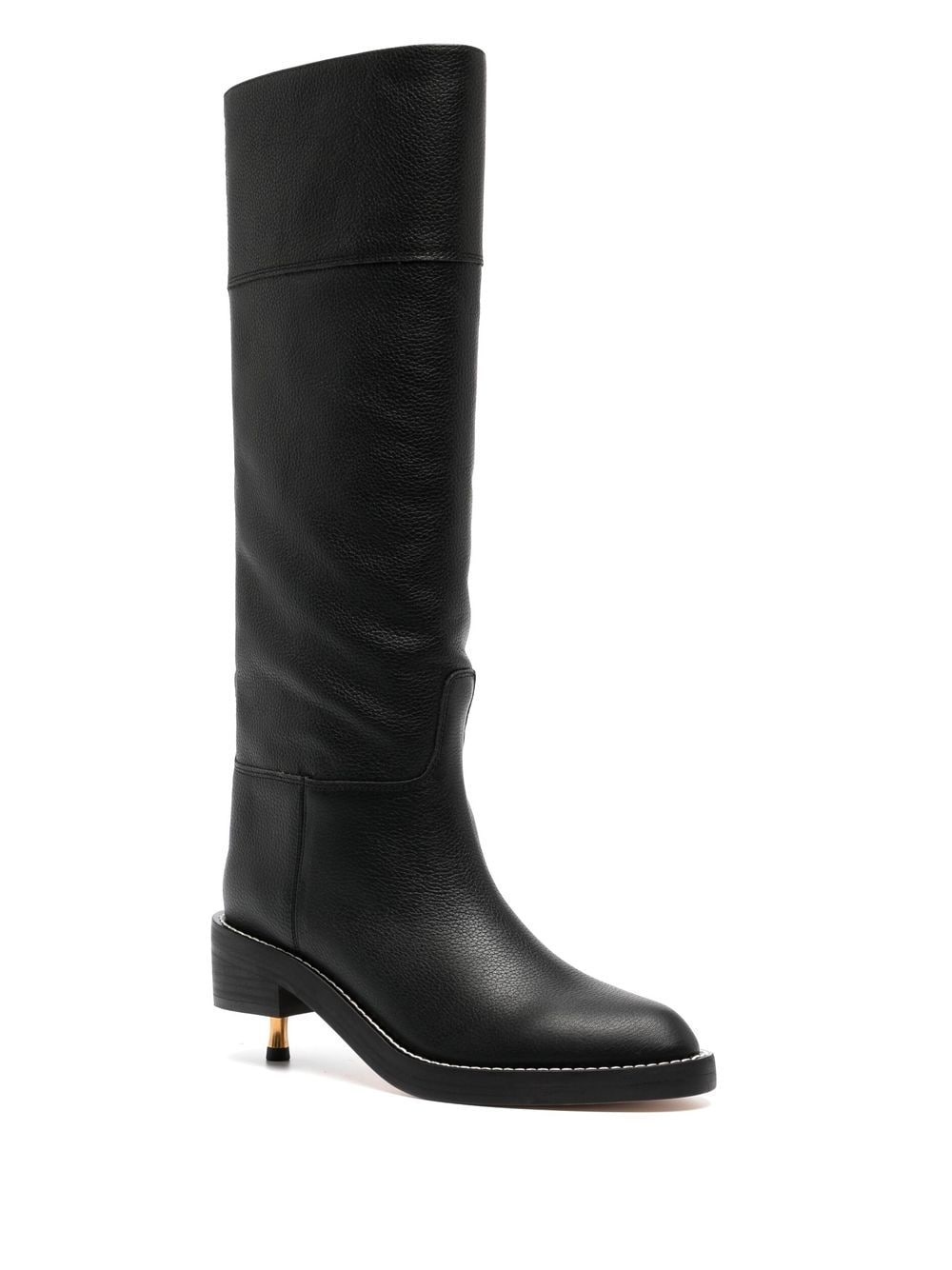 70mm heeled leather boots - 2