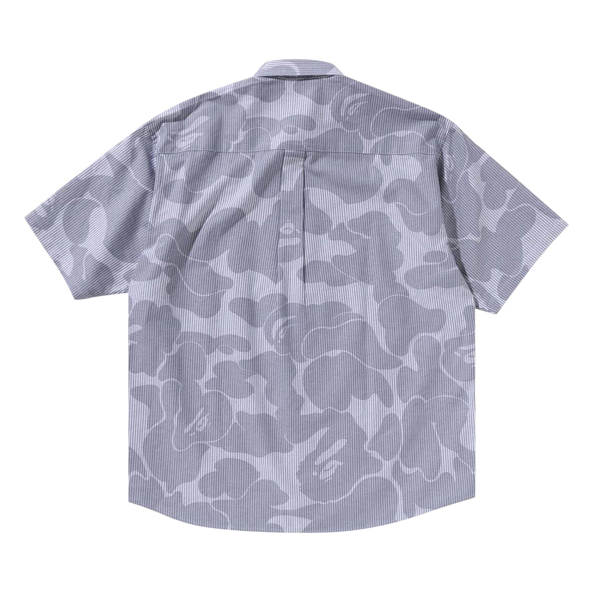 BAPE Stripe Camo Relaxed Fit Short-Sleeve Shirt 'Grey' - 2