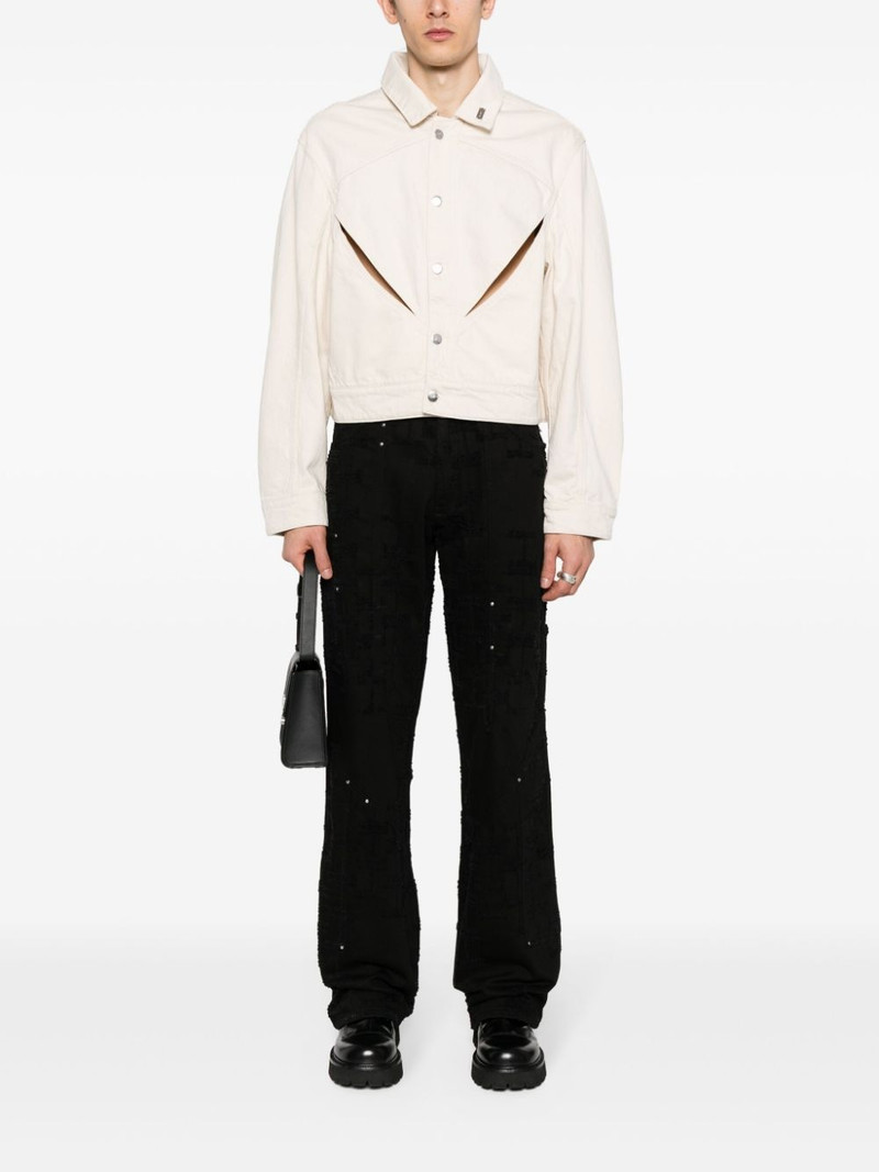 HELIOT EMIL™ Equisetum cut-out detail denim jacket outlook