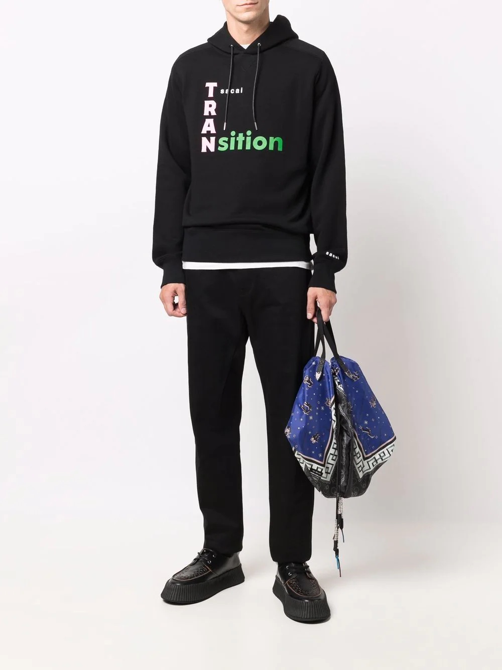 Transition logo-print hoodie - 2