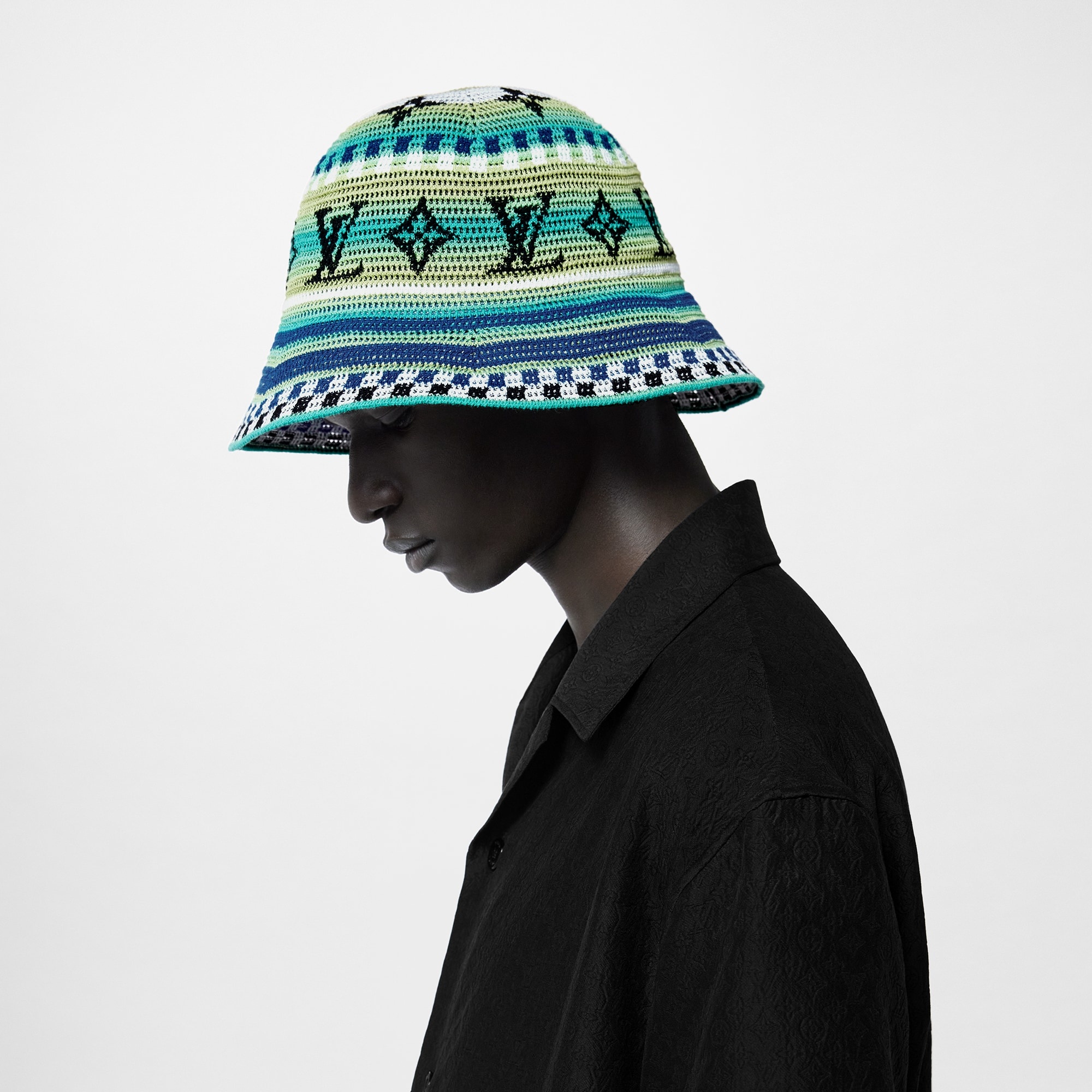 LV Crochet Stripes Bucket Hat - 2