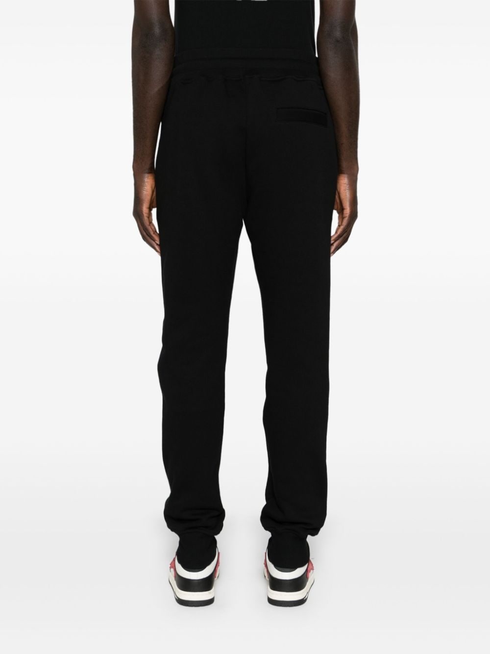 logo-patch cotton track pants - 4