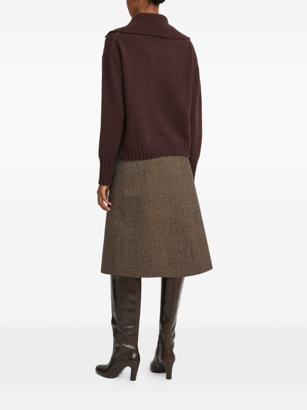cashmere collar sweater - 3
