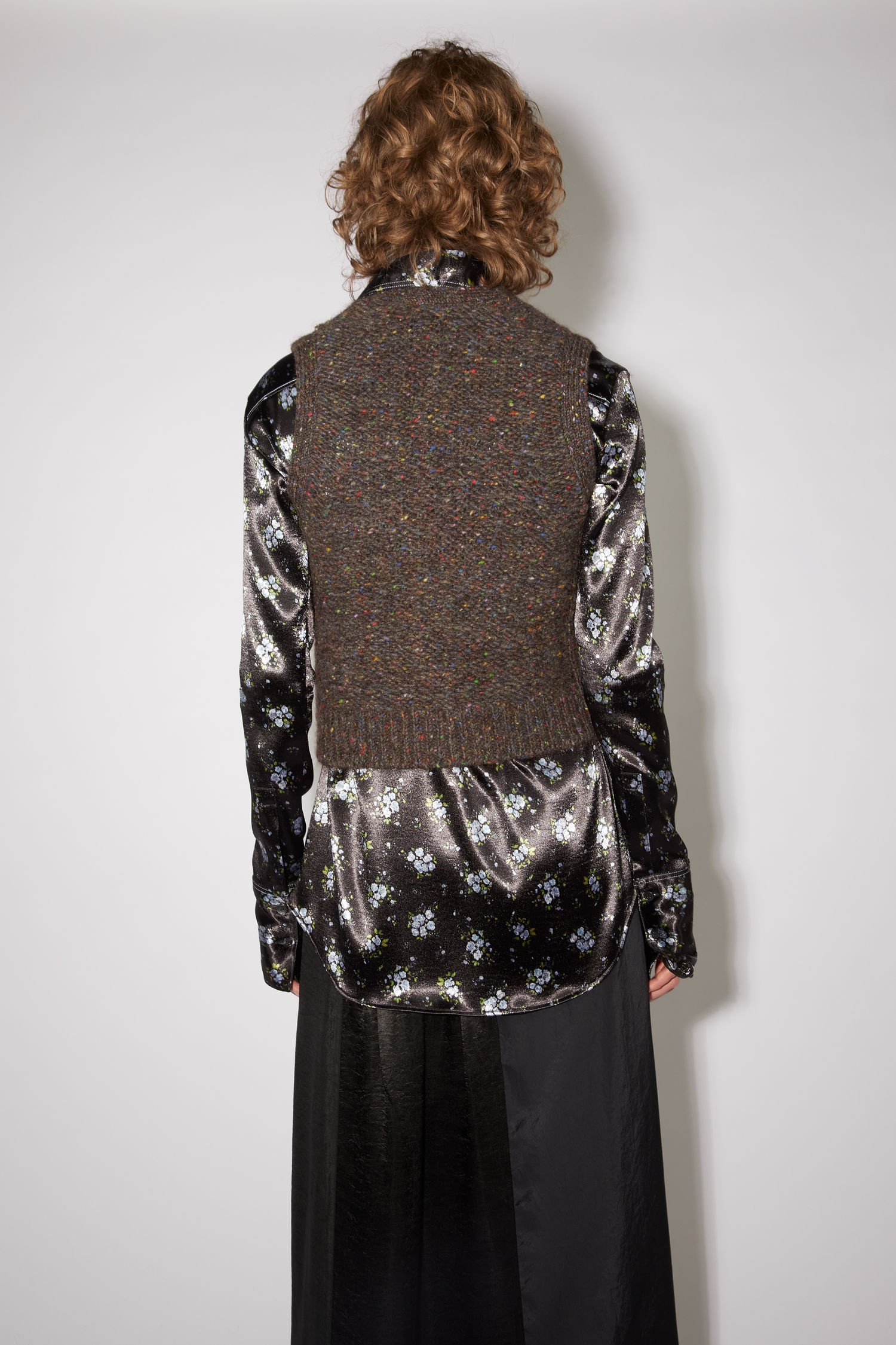 Blanket knit gilet - Dark grey - 3