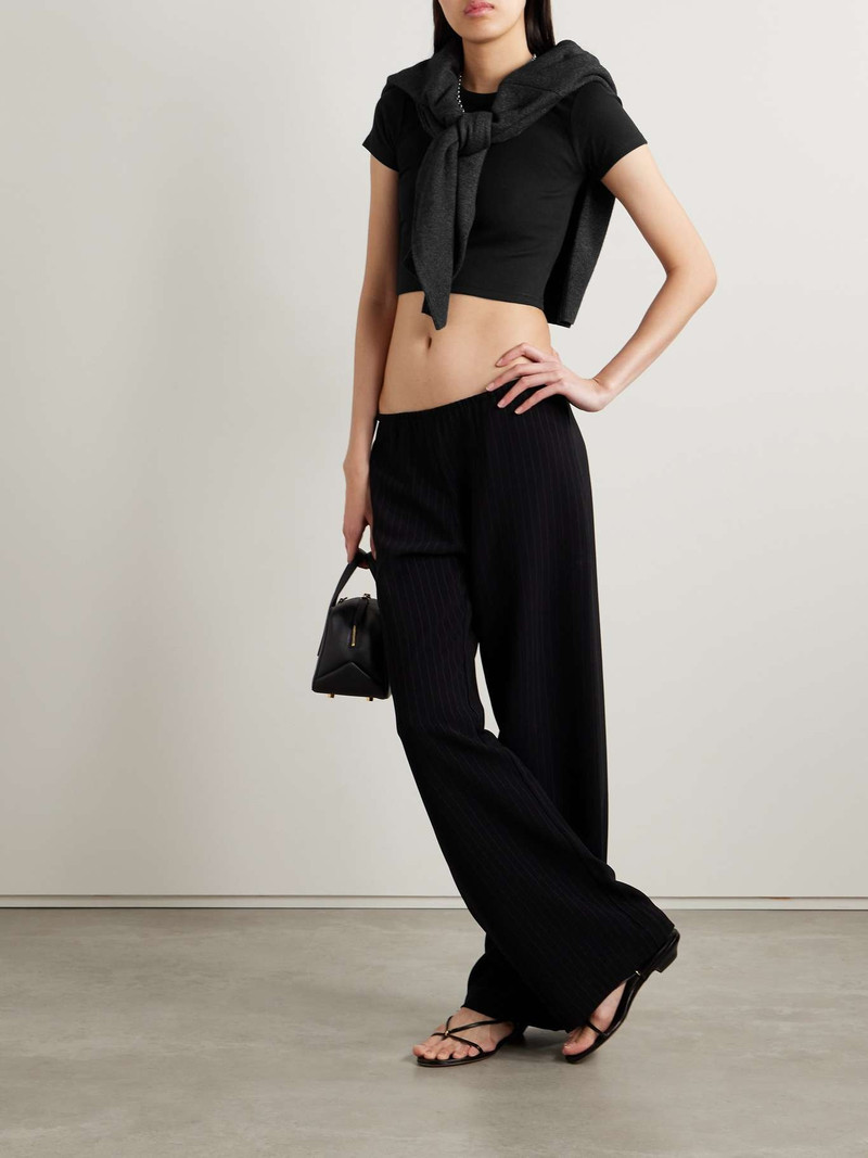 LESET Kelly cropped ribbed stretch-cotton jersey T-shirt outlook