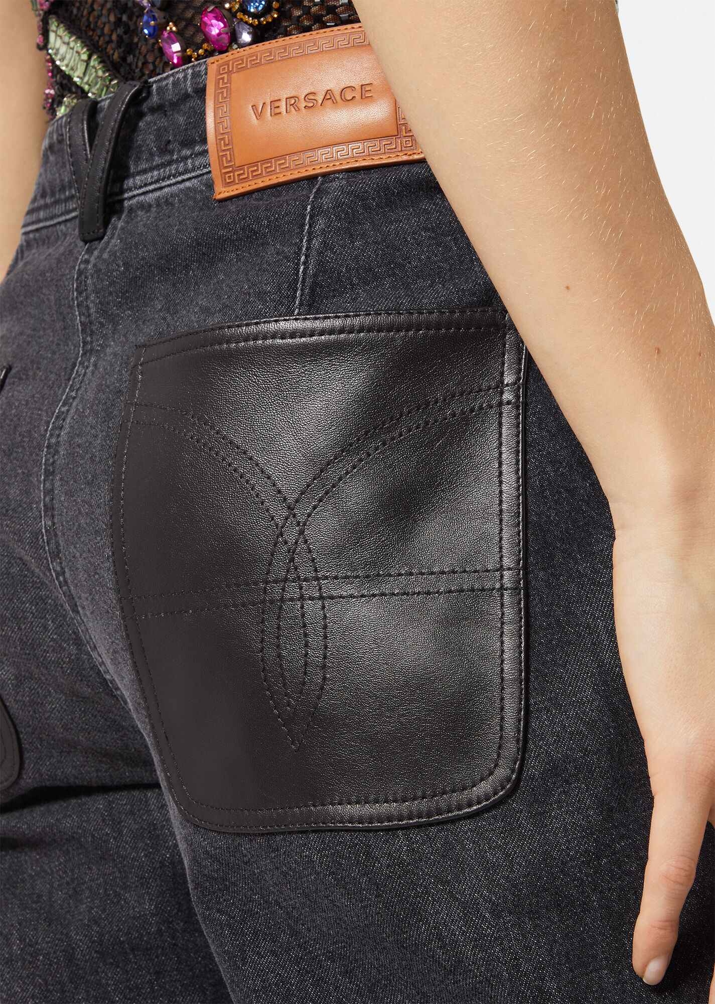 Panelled Cargo Jeans - 5