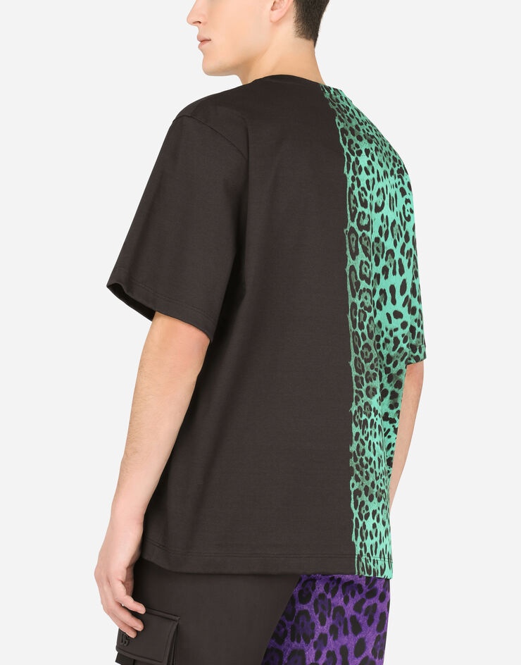 Jersey T-shirt with tiger print - 5