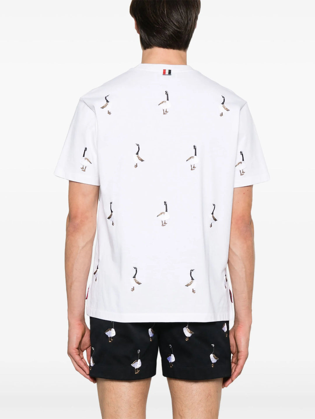 Short Sleeve Tee With Geese Print - 3