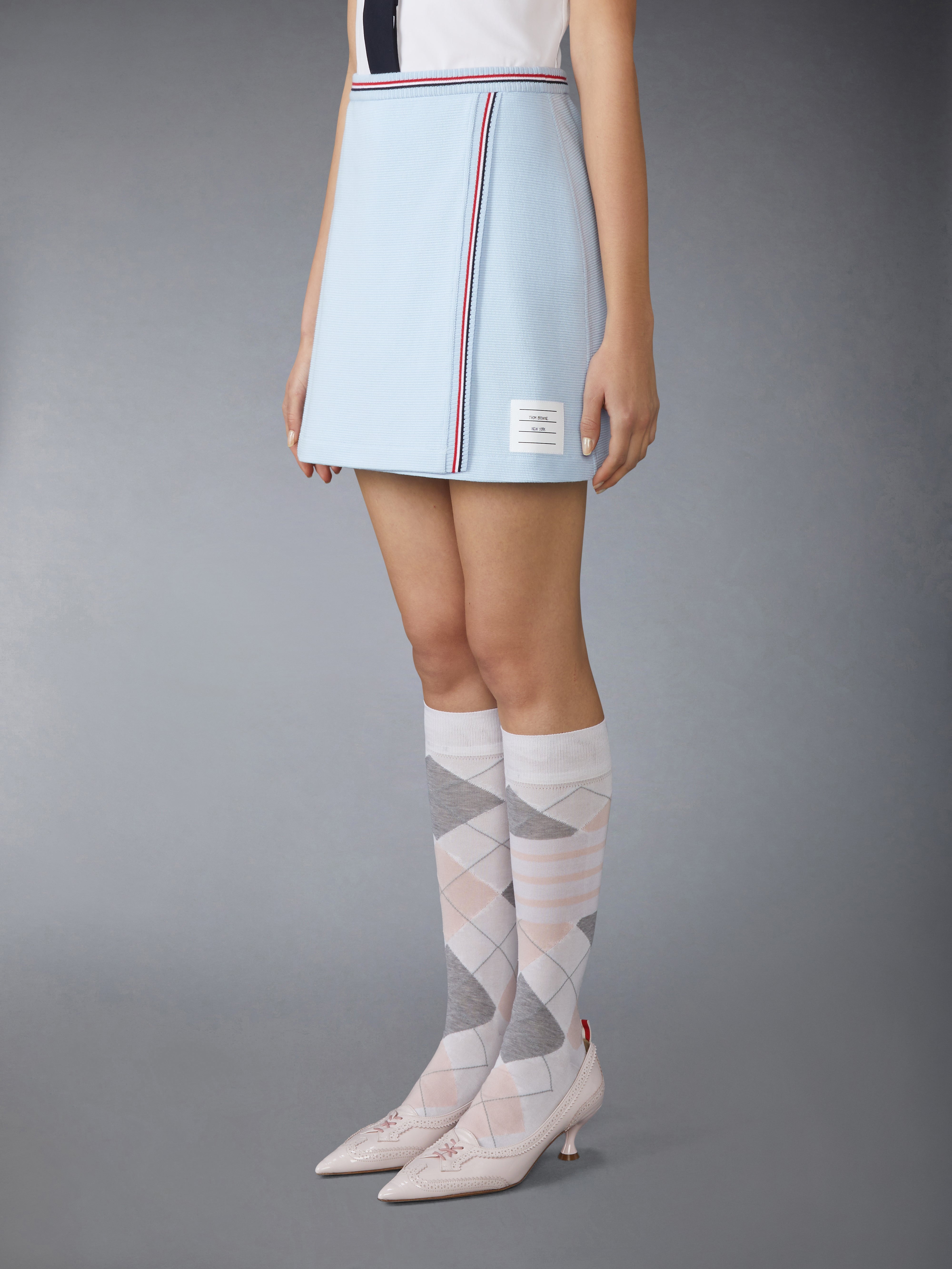 COTTON WAFFLE MINI WRAP SKIRT - 3