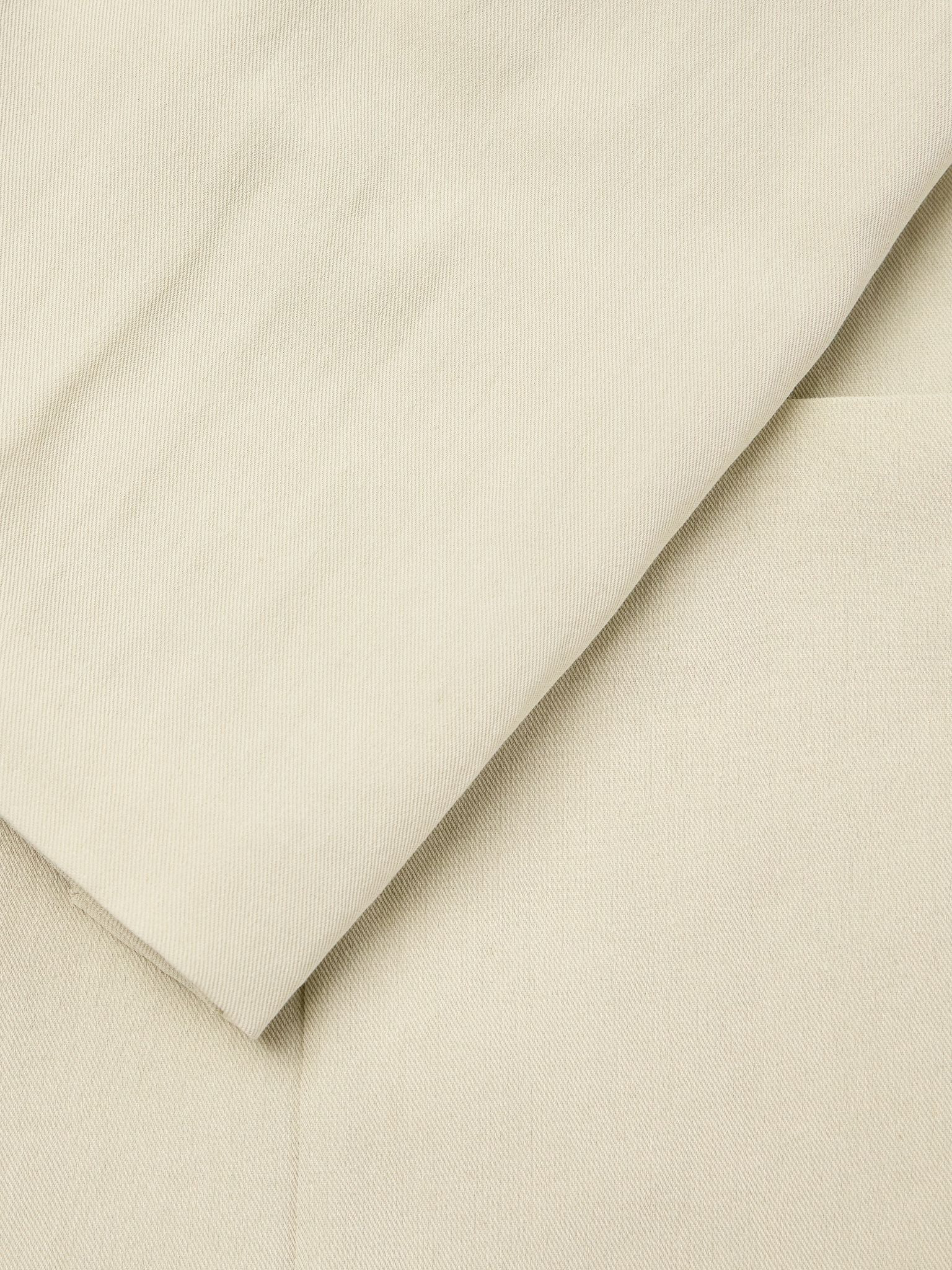 Oversized Cotton and Wool-Blend Gabardine Blazer Cream - 4