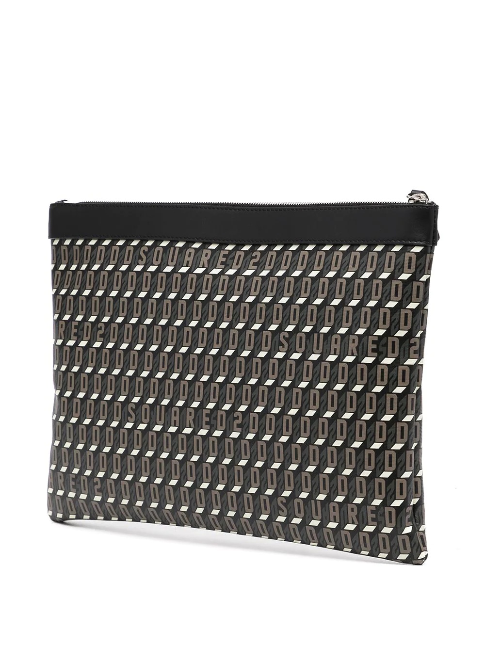 monogram-pattern clutch bag - 3