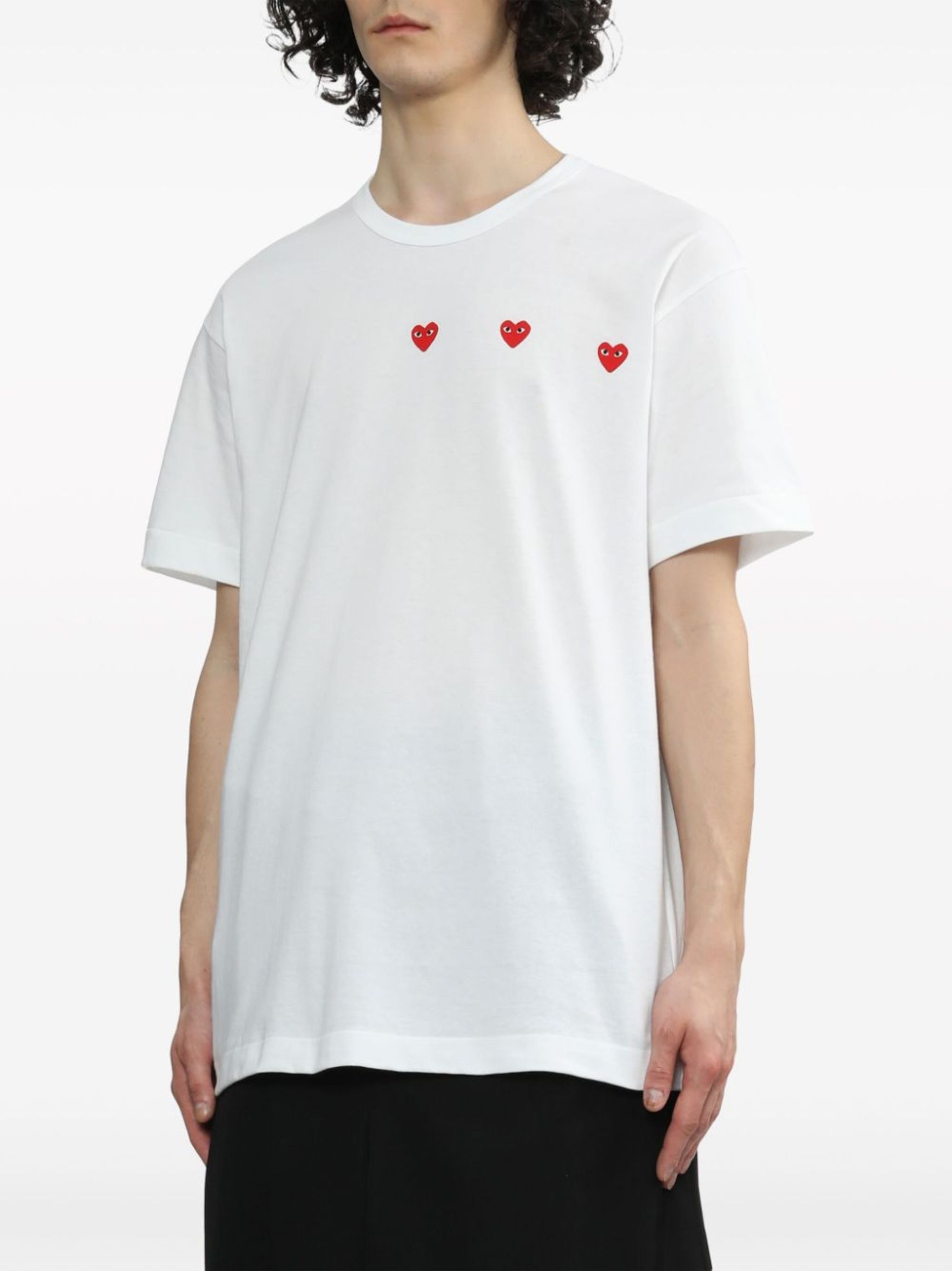 Triple Hearts cotton T-shirt - 4