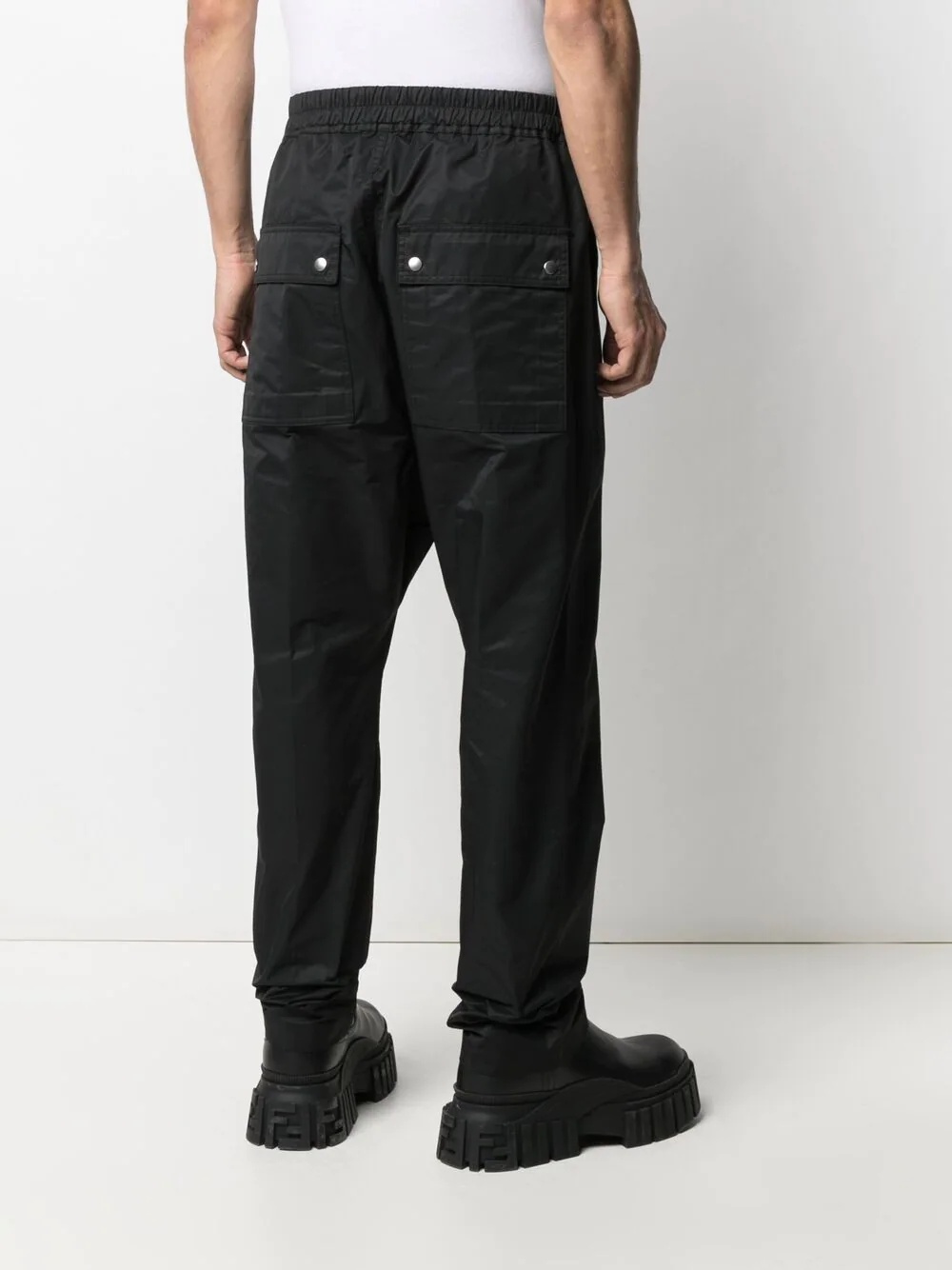 elasticated lightweight trousers - 4