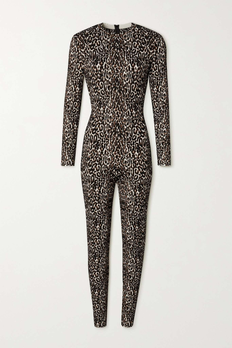 Leopard jacquard-knit jumpsuit - 1