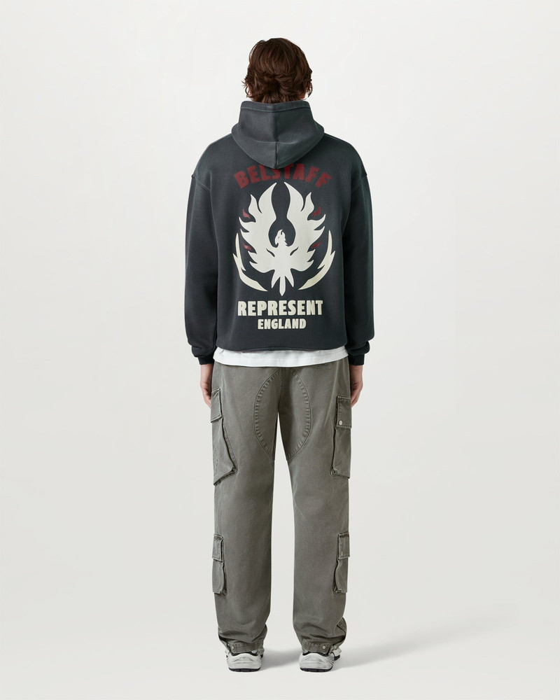 BELSTAFF X REPRESENT FLAME PHOENIX HOODIE 5