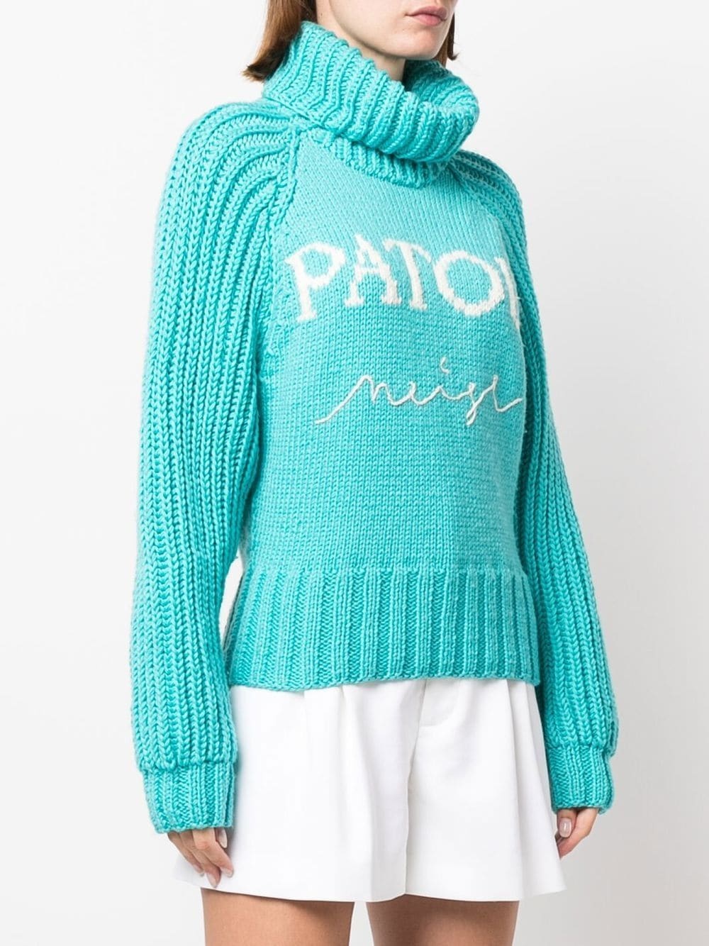 intarsia-knit logo jumper - 3