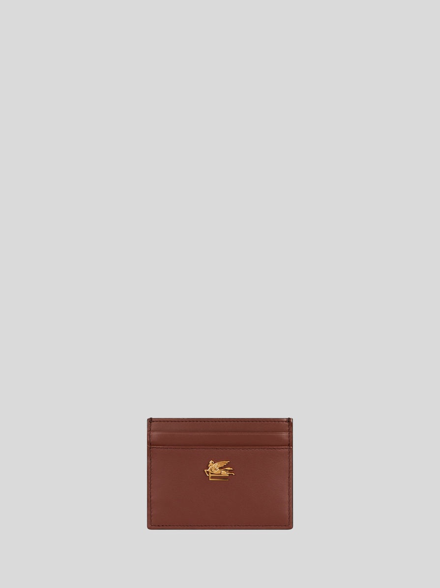 LEATHER CREDIT CARD HOLDER WITH PEGASO - 1