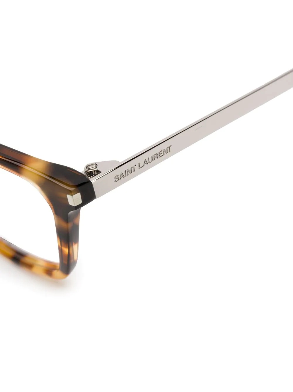 rectangular-frame tortoiseshell-effect glasses - 3