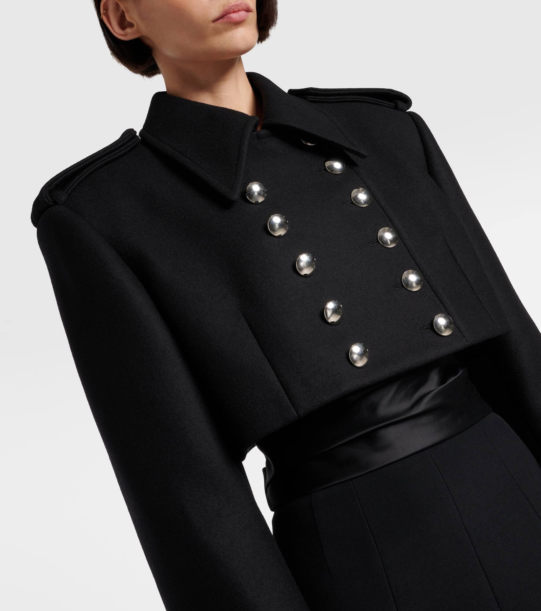 Leara cropped wool-blend jacket - 4