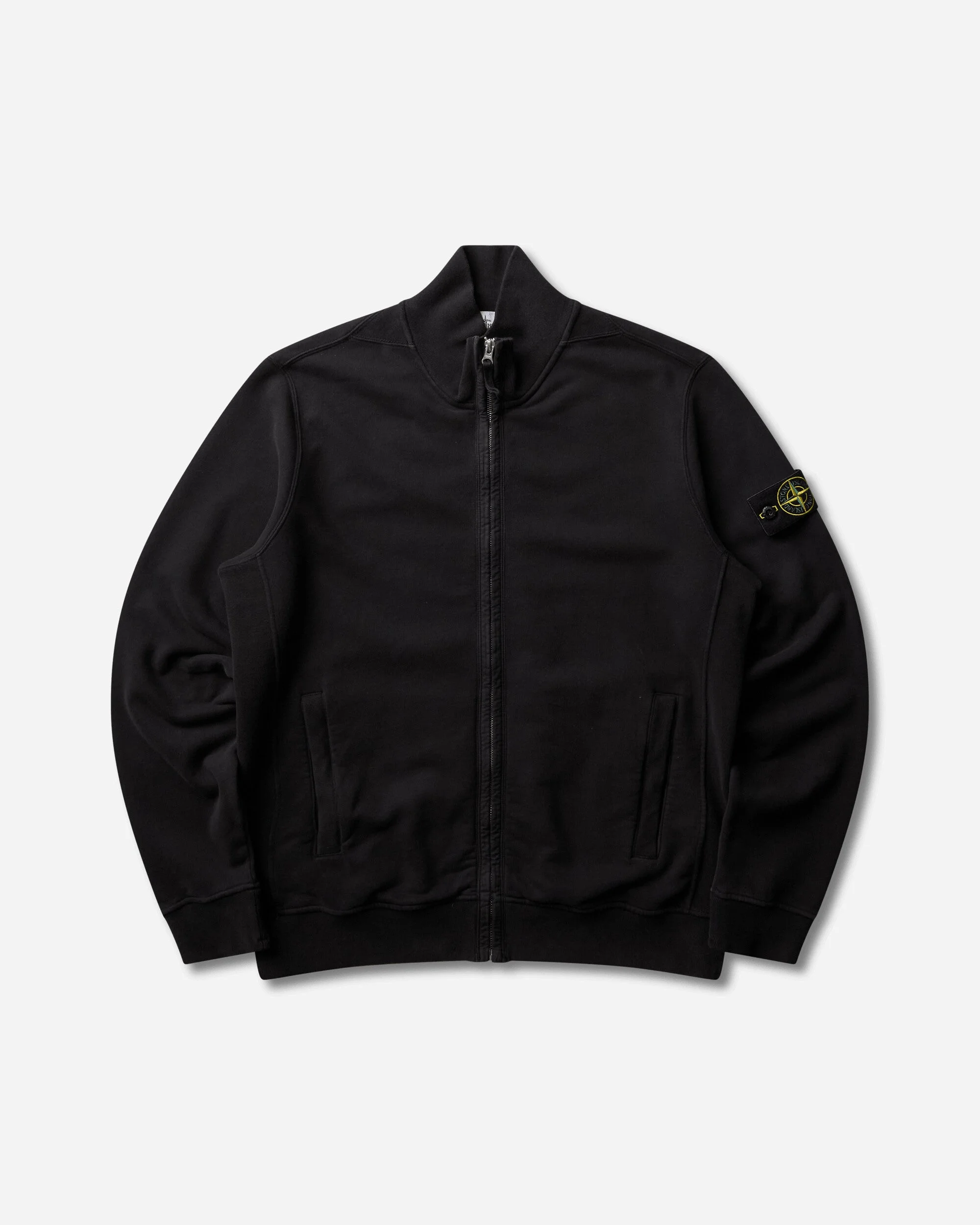 Men's Organic Cotton Fleece Full-Zip Sweatshirt Black - 1