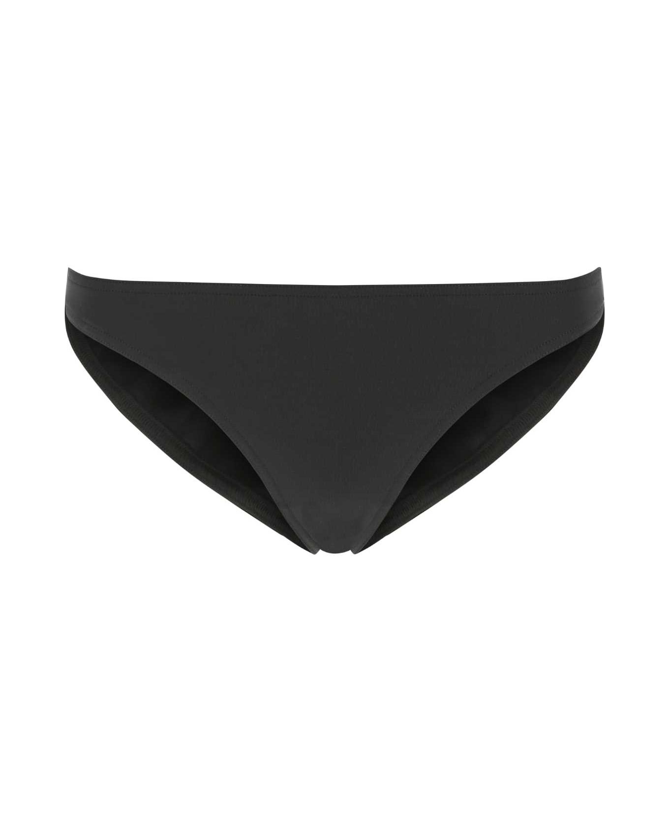 Black Stretch Nylon Bikini Bottom - 1