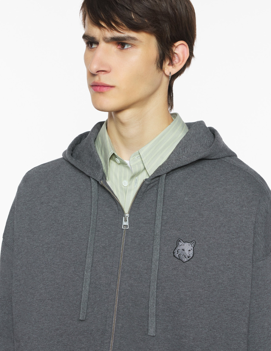 FOX HEAD ZIPPED OVERSIZE HOODIE - 4
