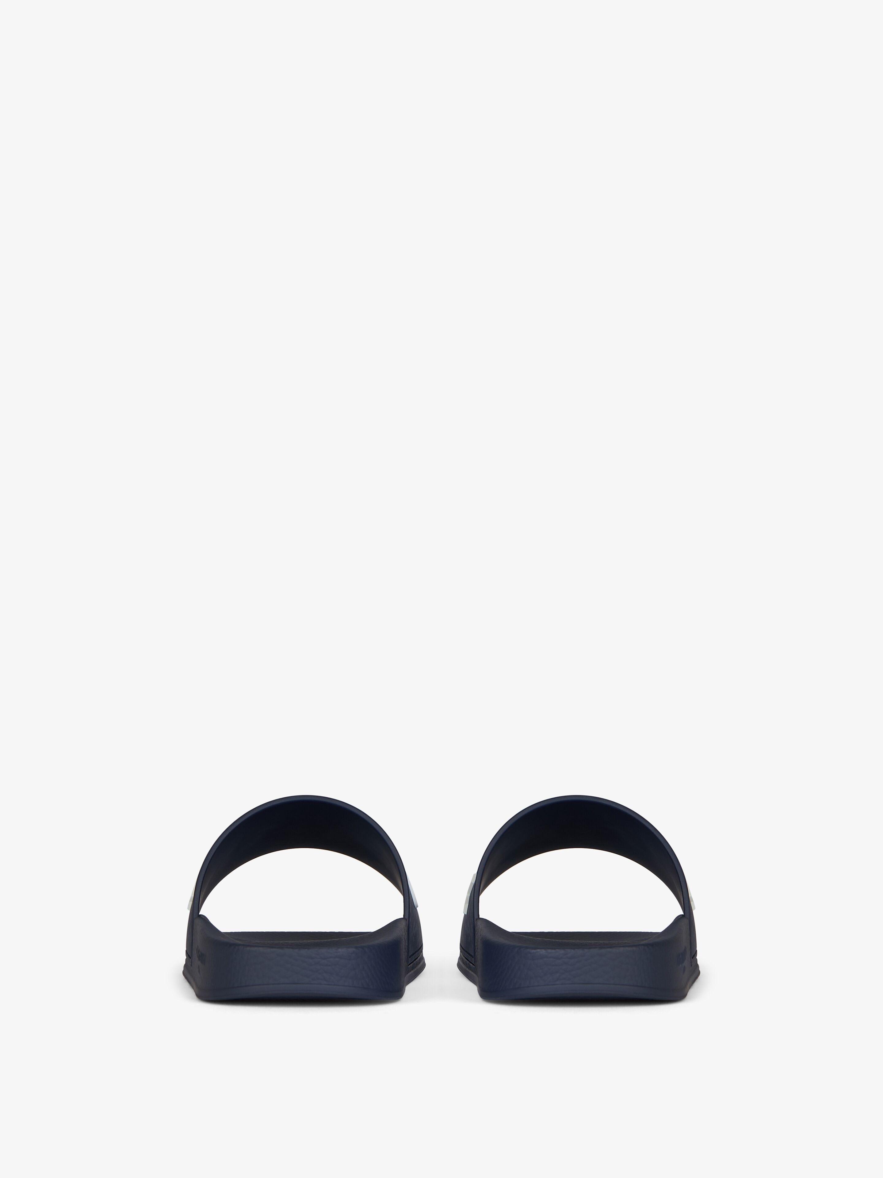 SLIDE FLAT SANDALS IN MONOGRAM 72 RUBBER - 7