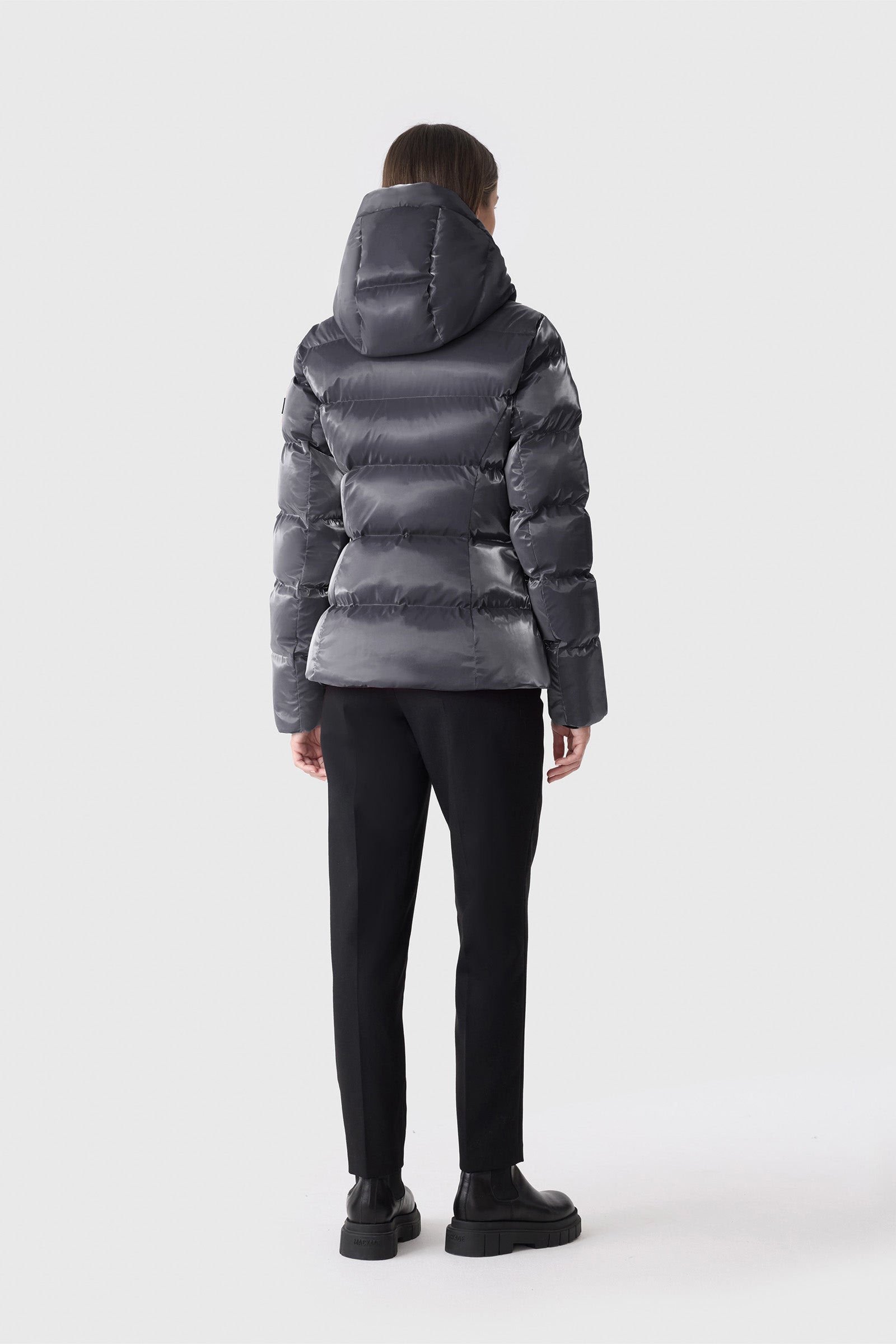 MADALYN-GLO High-Gloss Down Jacket With Removable Hood - 4