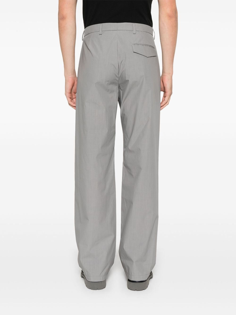 waxed poplin trousers - 4